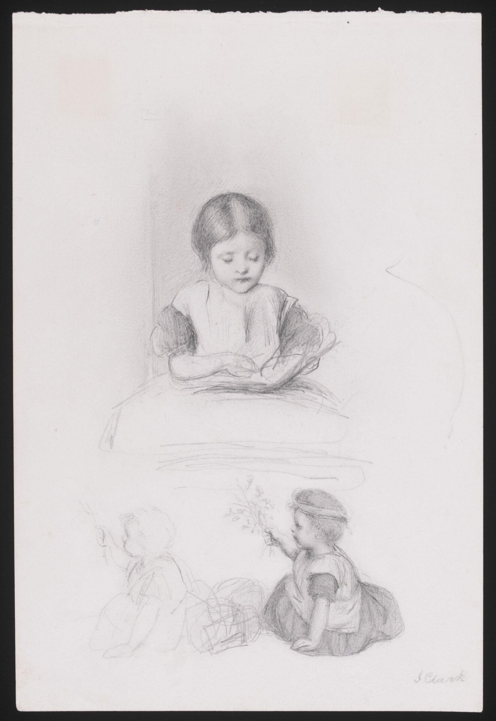 Three studies of children, Joseph Clark, late 19th century-first quarter of 20th century