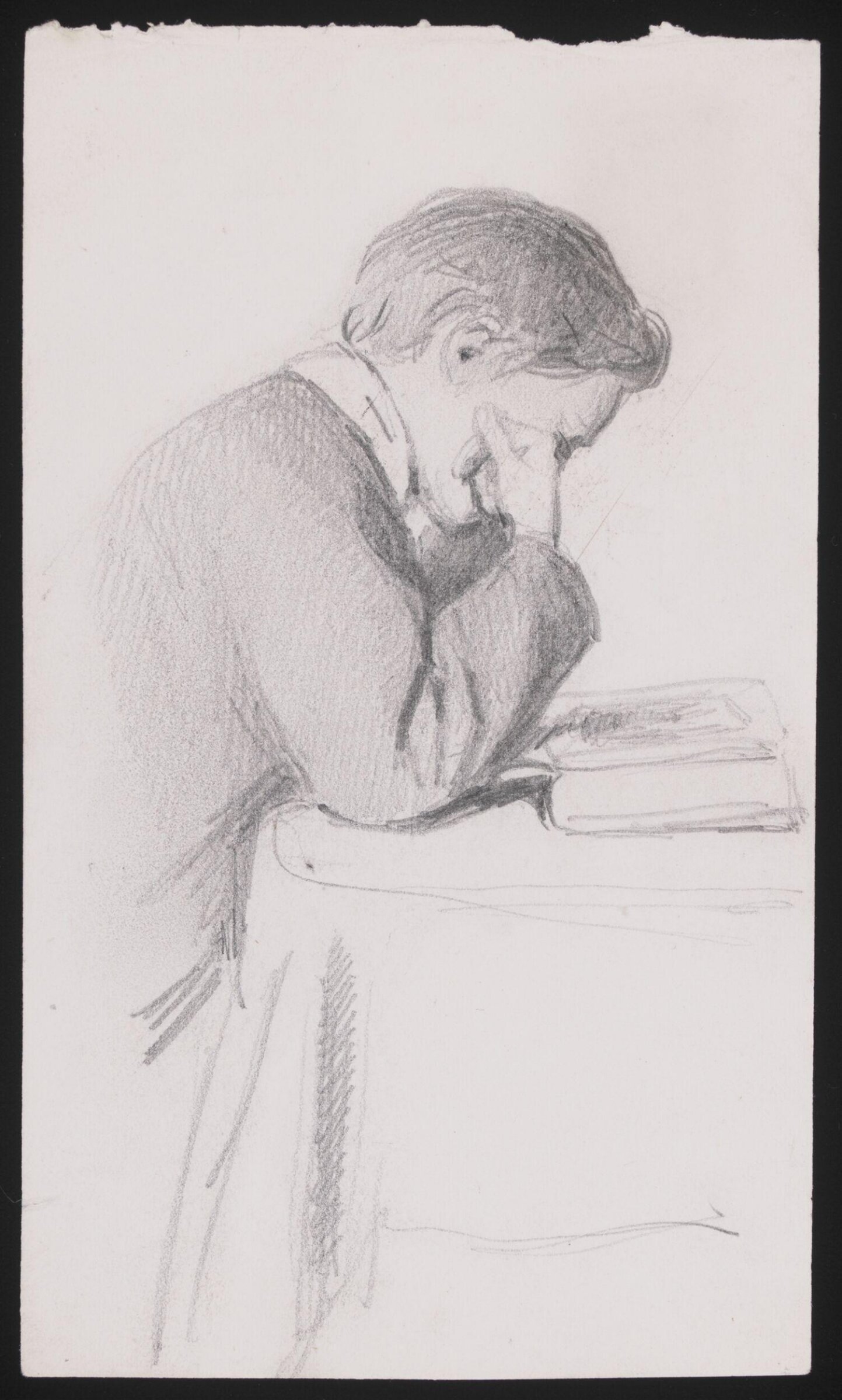 Boy reading (perhaps the artist's son Wilfrid), Joseph Clark, late 19th century-first quarter of 20th century