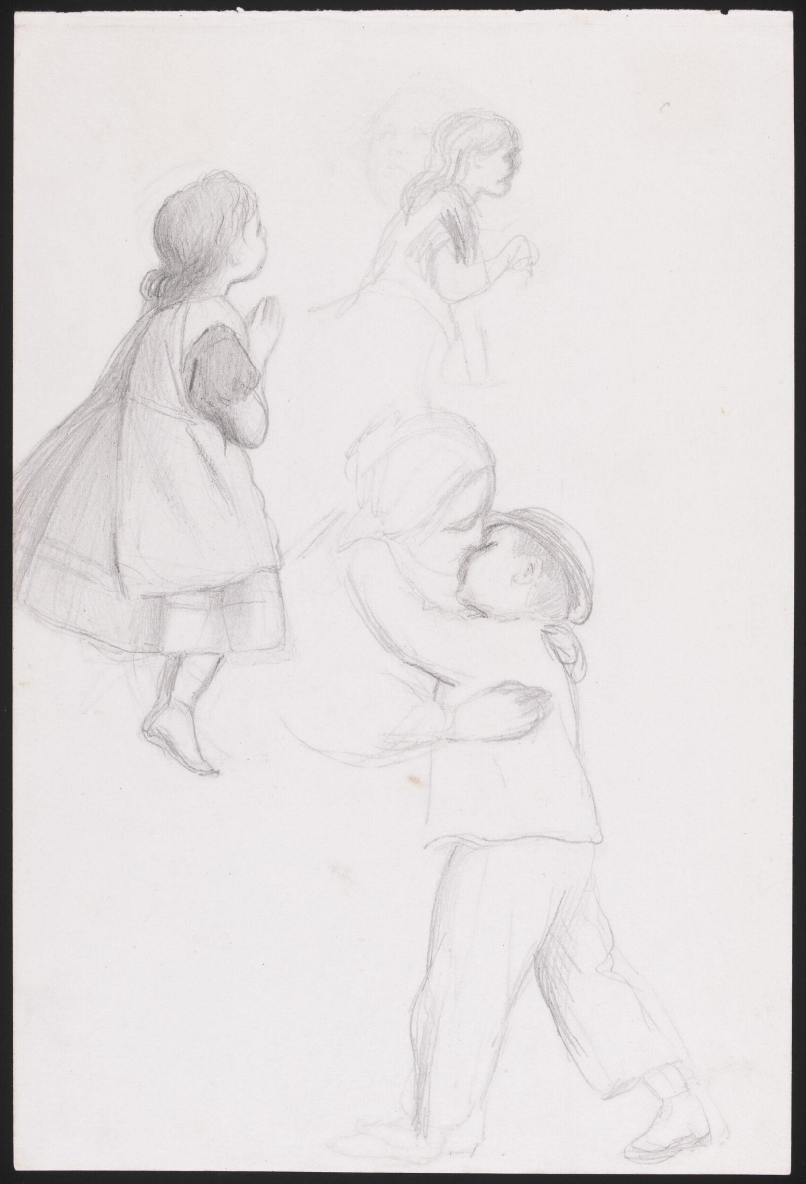 Sketches of a mother and children, Joseph Clark, late 19th century-first quarter of 20th century