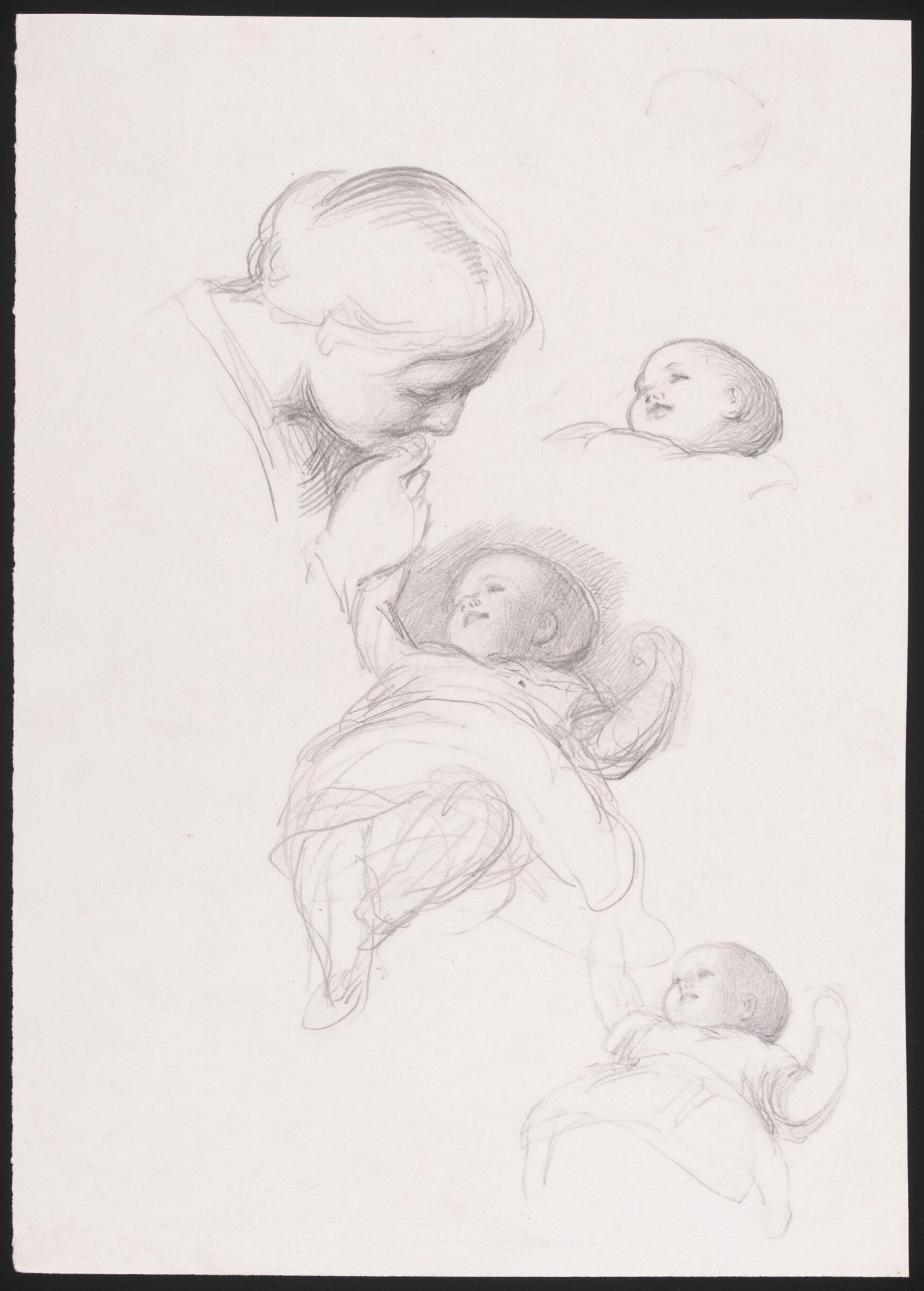 Sketch for the painting 'Up to her lips the rosy palms she raises', Joseph Clark, 1878