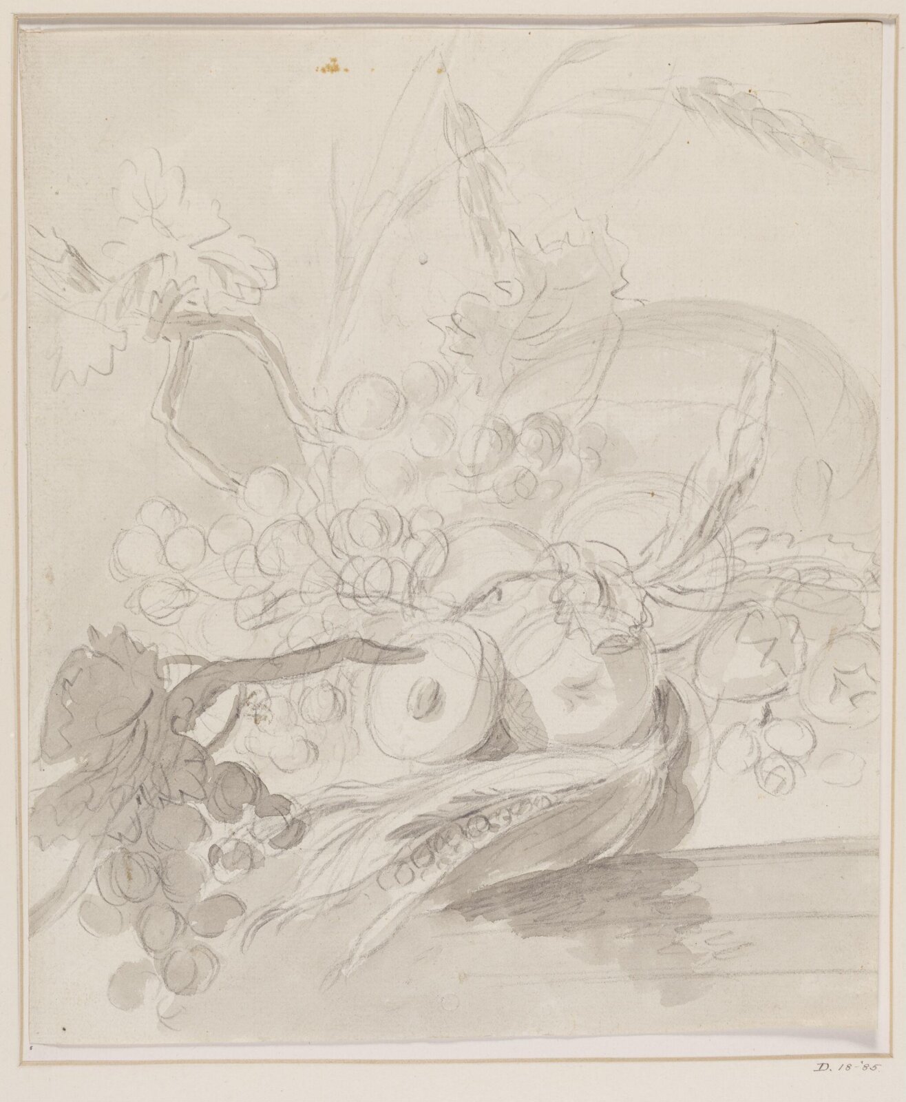 recto: Autumn Still-life, 18th century