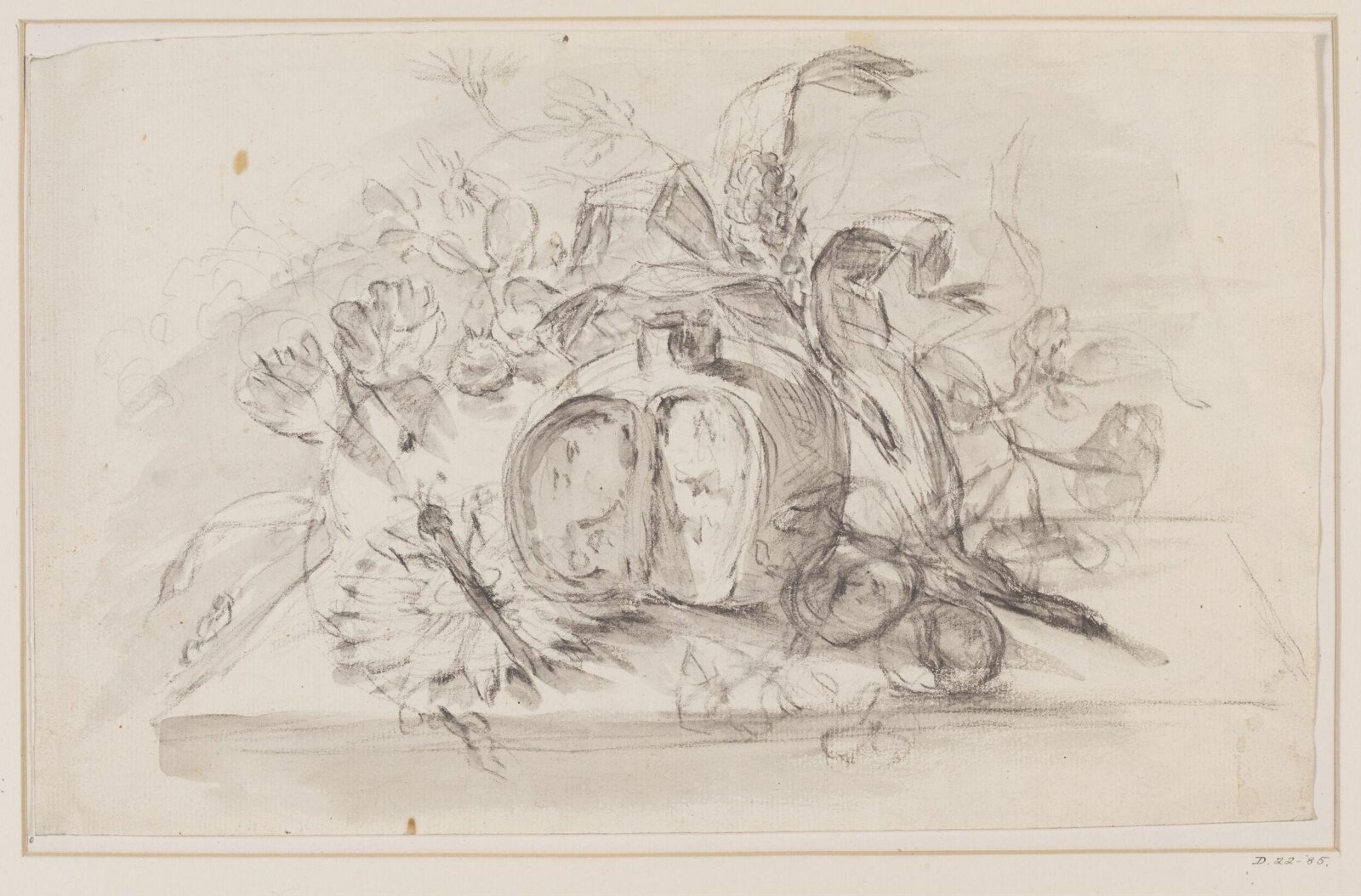 Still-life with a Cut-open Pumpkin(?), 18th century
