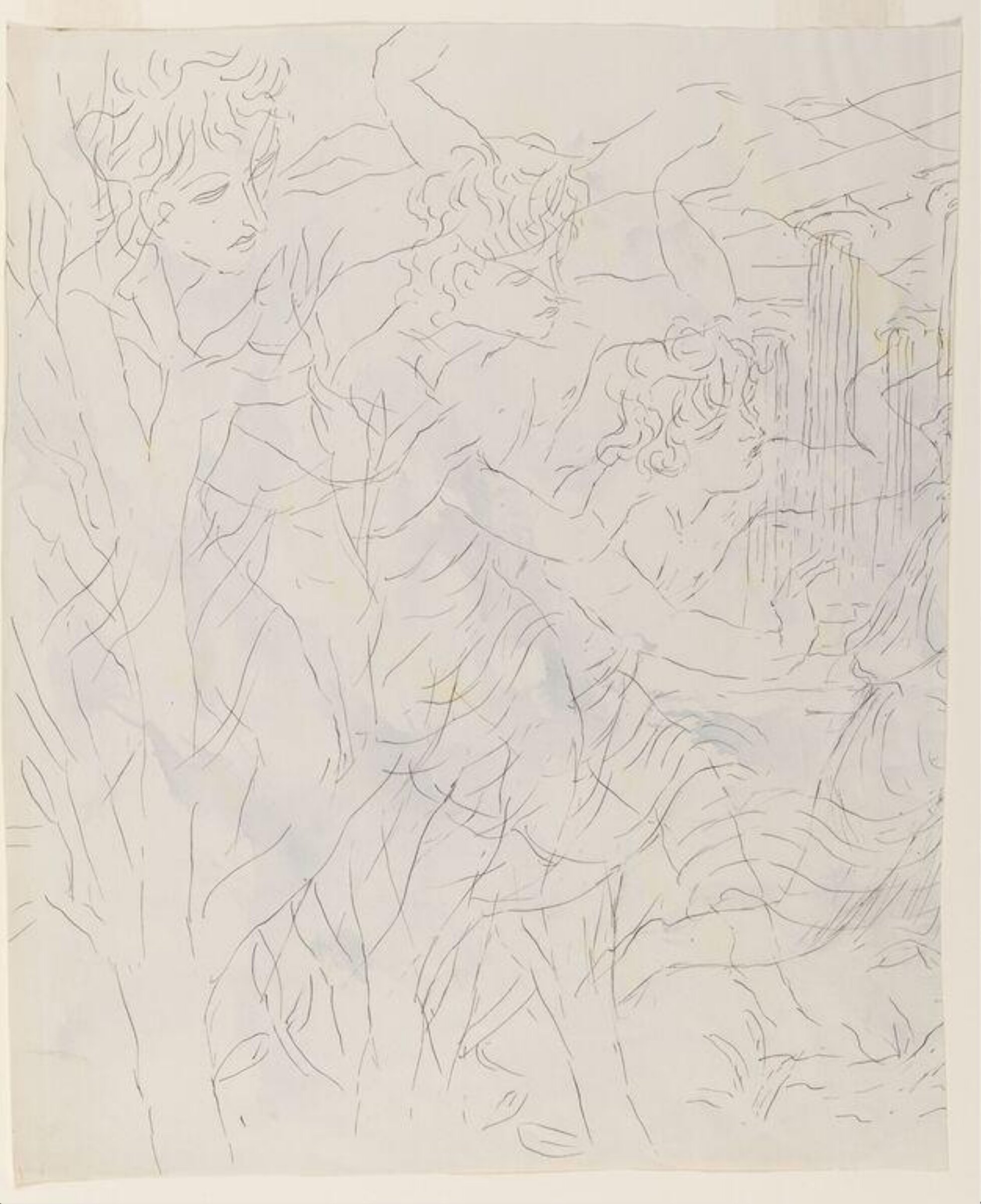 Sketches for a mythlogical scene,  of Apollo and Daphne, Katerina Wilczynski