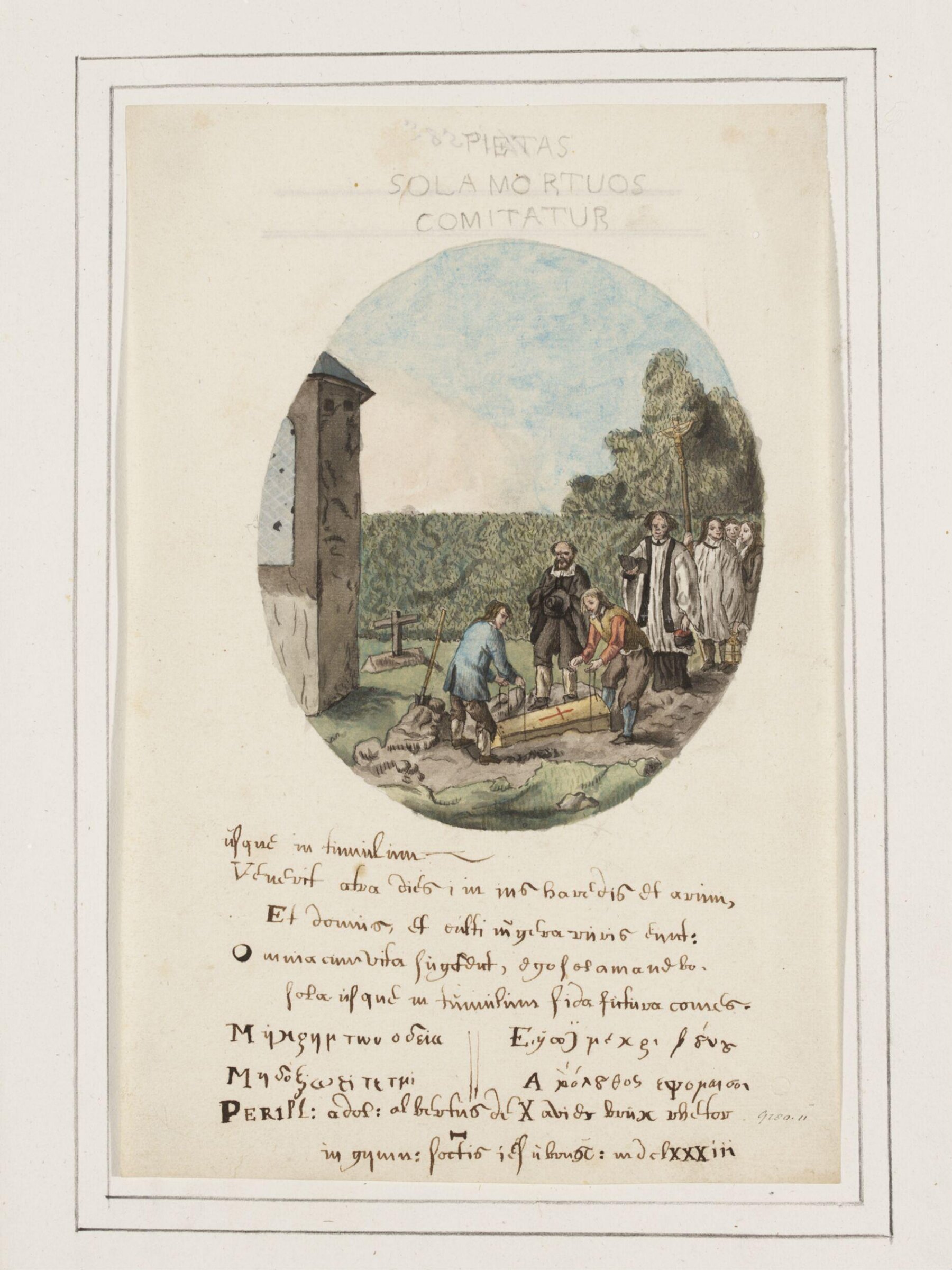A Burial, Joannes Carolus van Deijnum, 1683