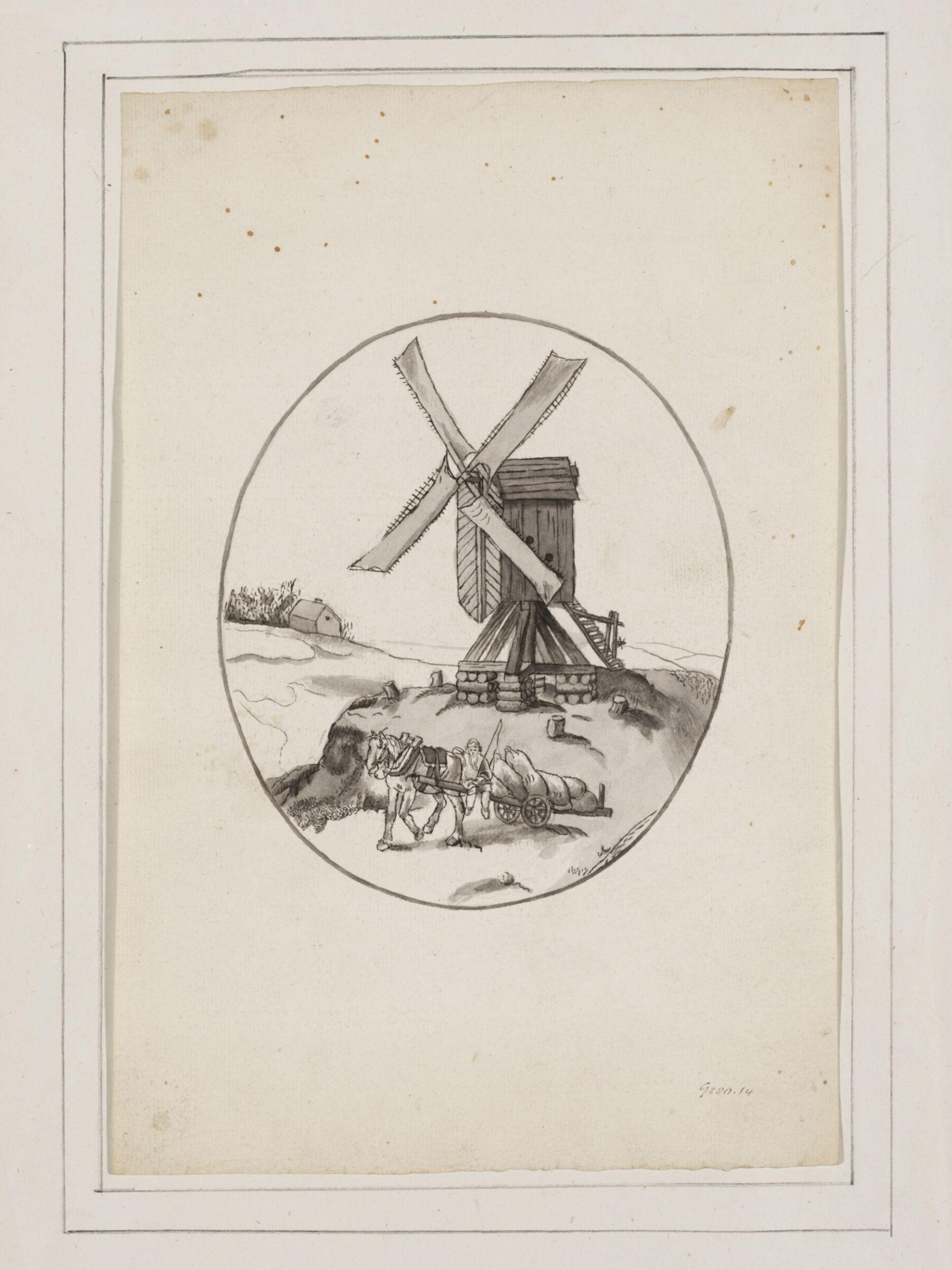 A Windmill, Joannes Carolus van Deijnum, 1683