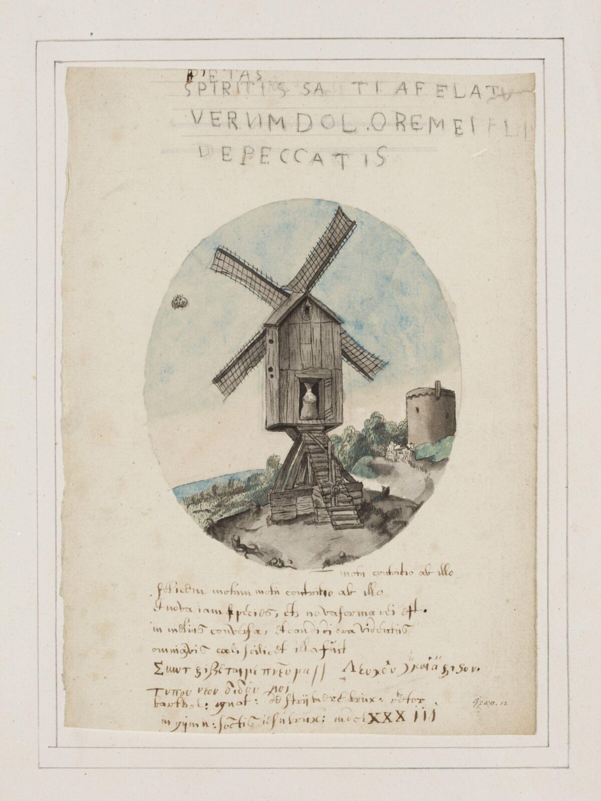 A Windmill, Joannes Carolus van Deijnum, 1683