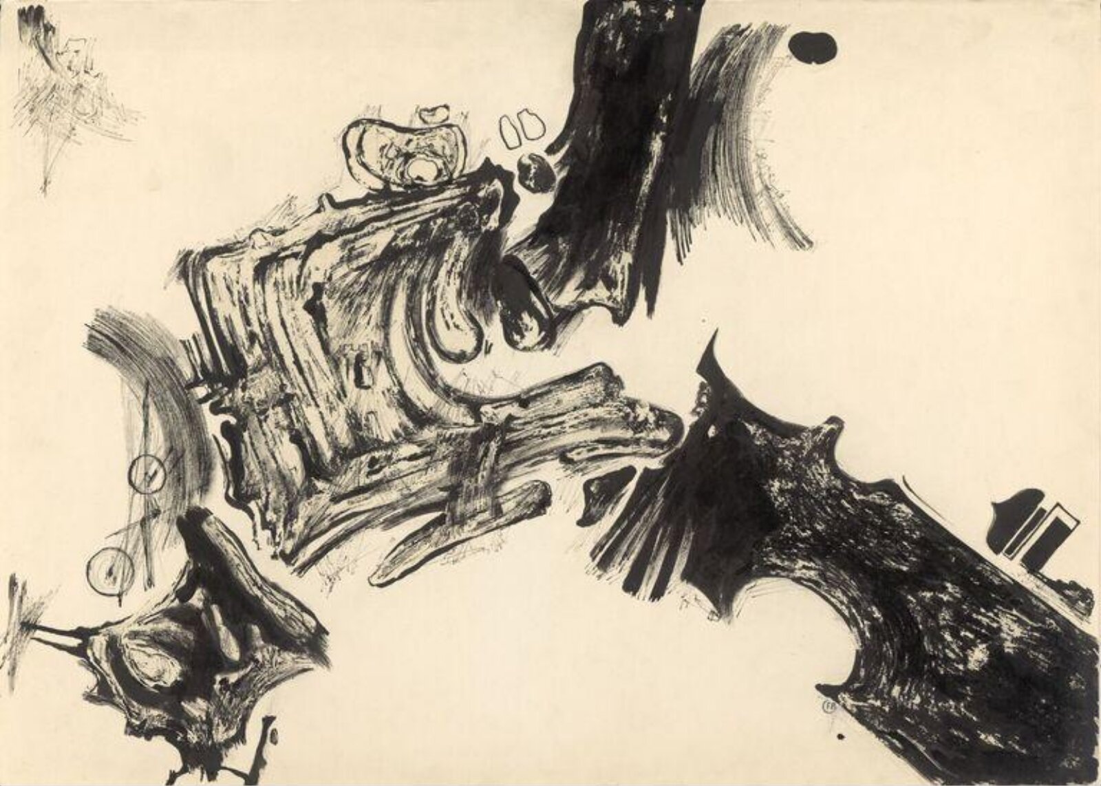 Abstract composition in Black and White, Franz Bernheimer