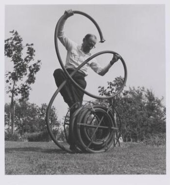 Photograph by Lee Miller, 'Saul Steinberg at Farley Farm, Chiddingly, England', from the portfolio 'Quintessential Lee Miller'