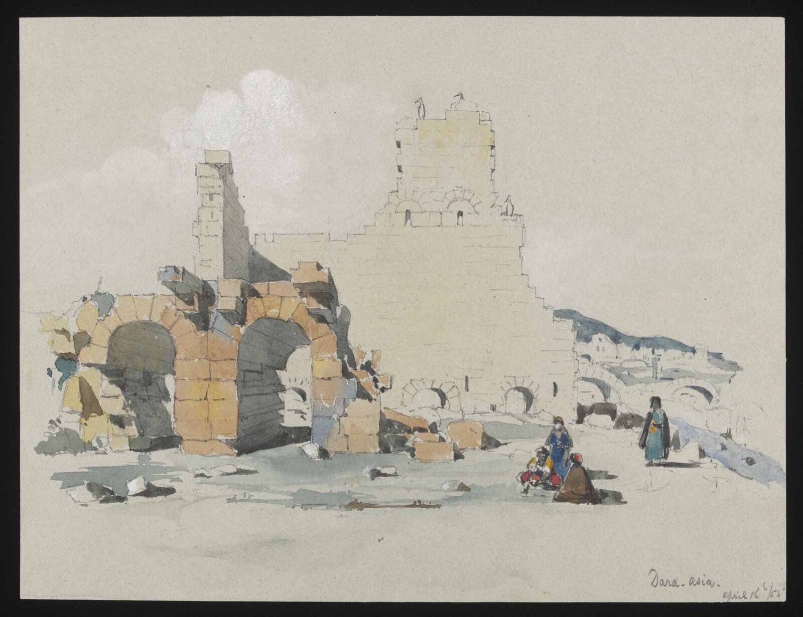 Drawing, Richard Phené Spiers, 16th April 1855