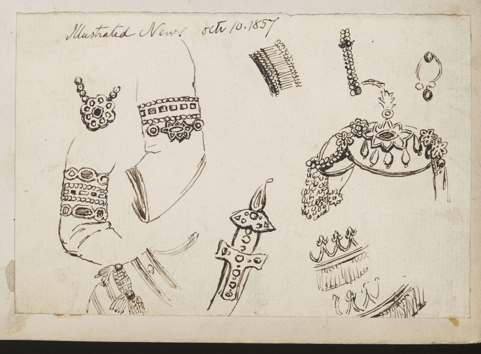 Drawing, Richard Phené Spiers, 10th Oct 1857