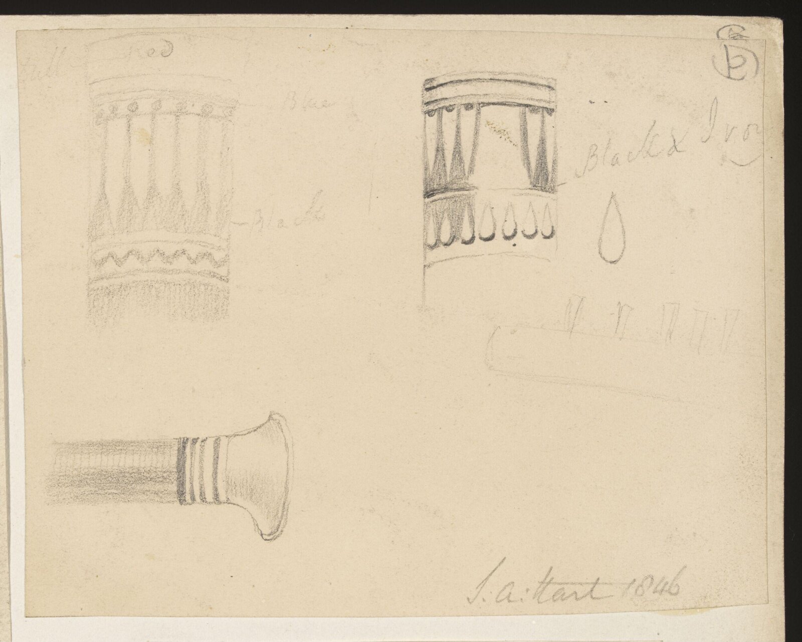 Drawing, Richard Phené Spiers, 1846