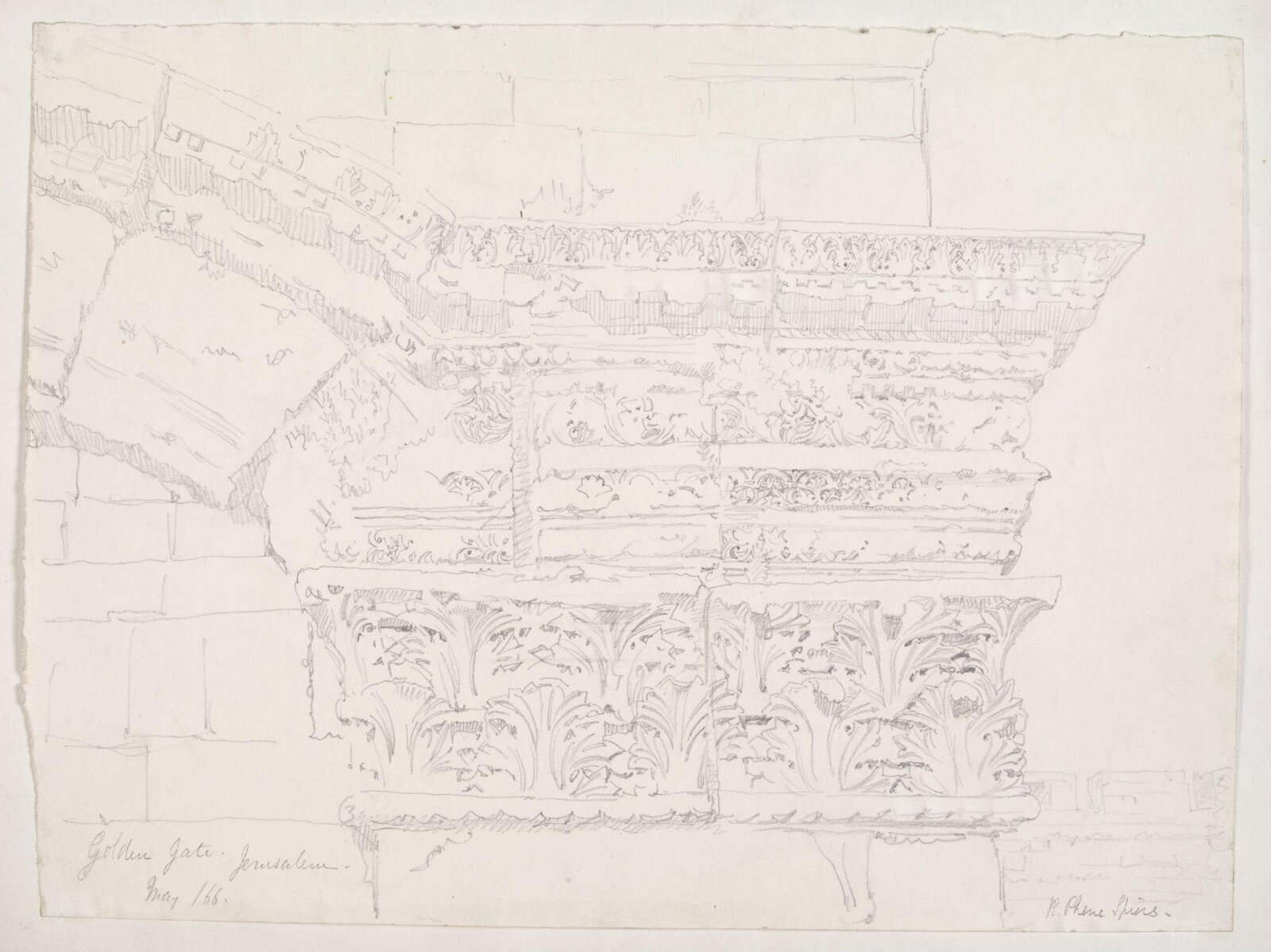 Drawing, Richard Phené Spiers, May 1866