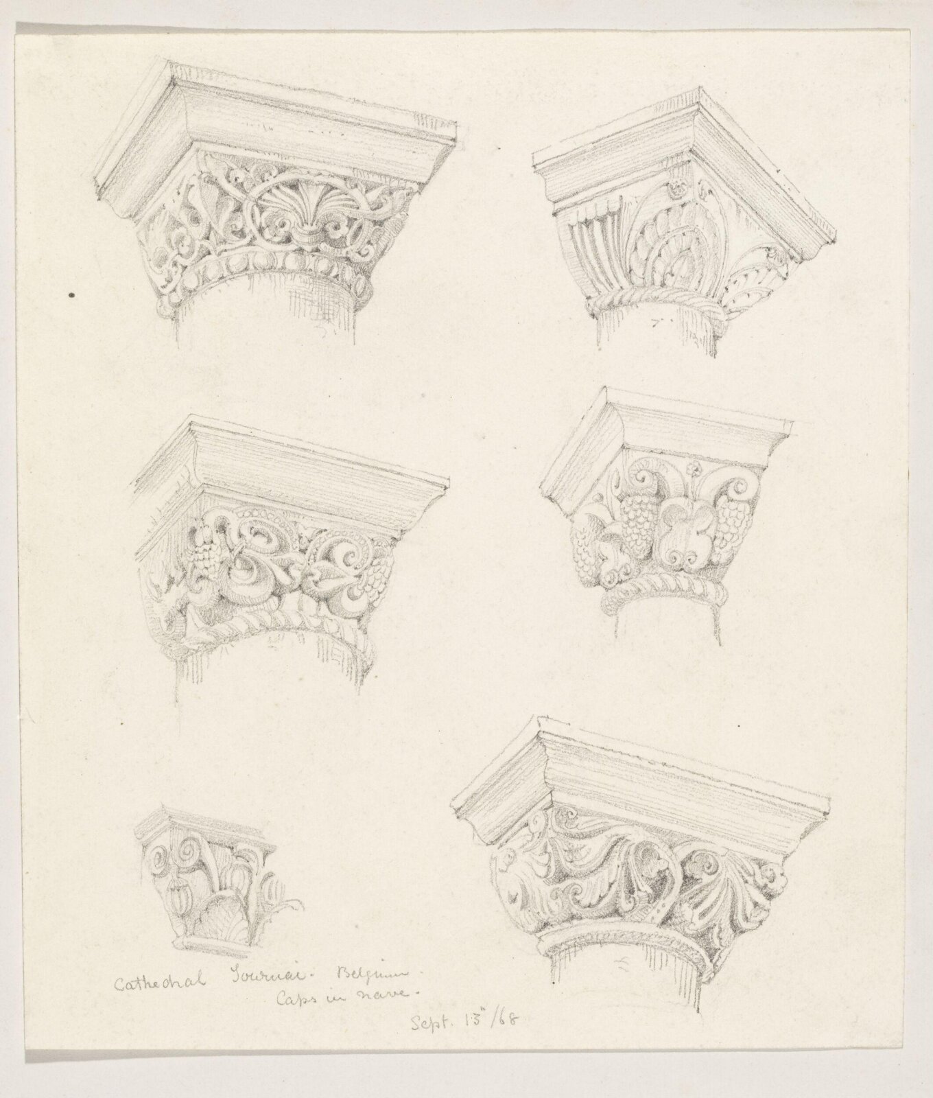 Drawing, Richard Phené Spiers, 13th Sept 1868