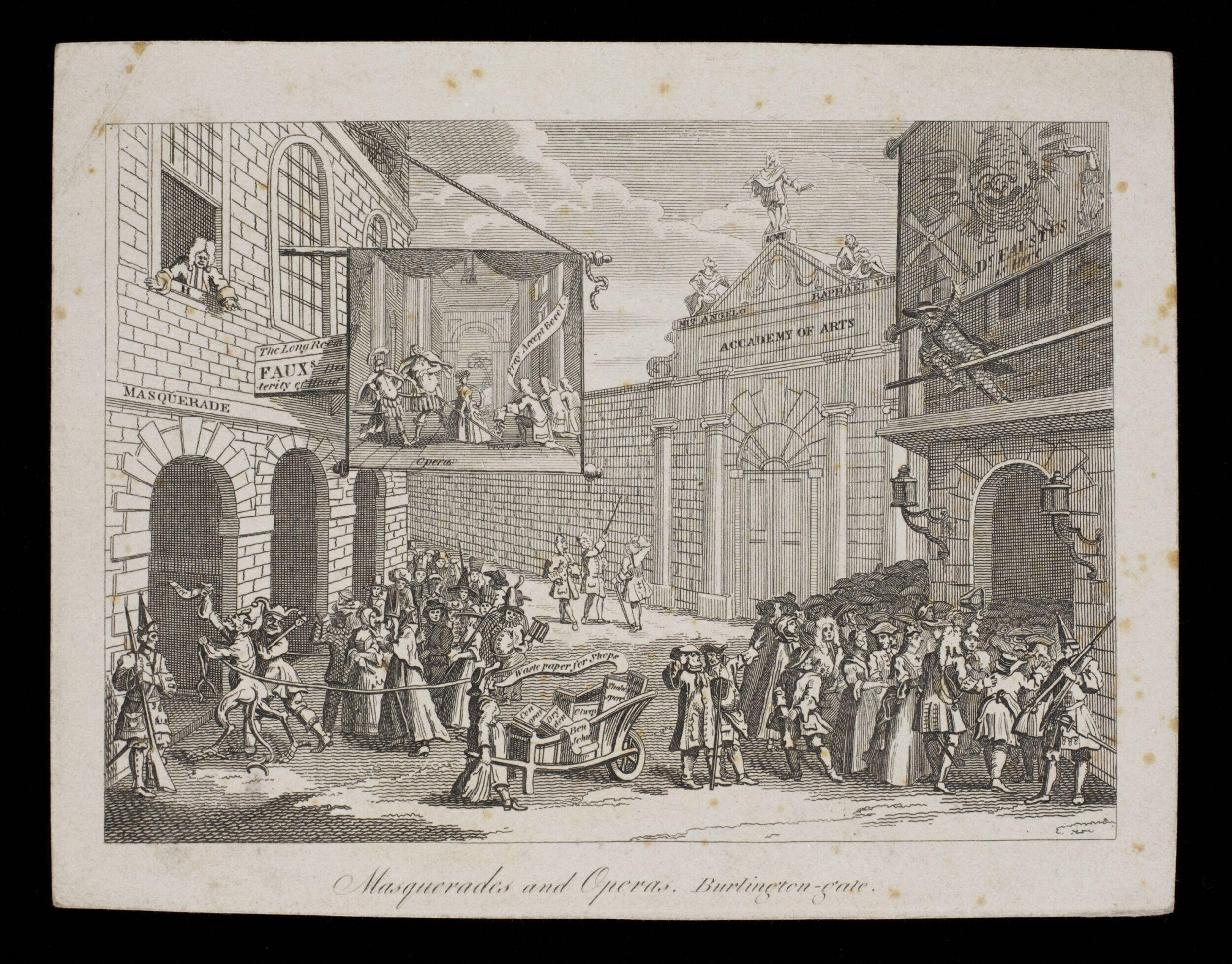 The Bad Taste of the Town, or 'Masquerades and Operas' by Hogarth, William