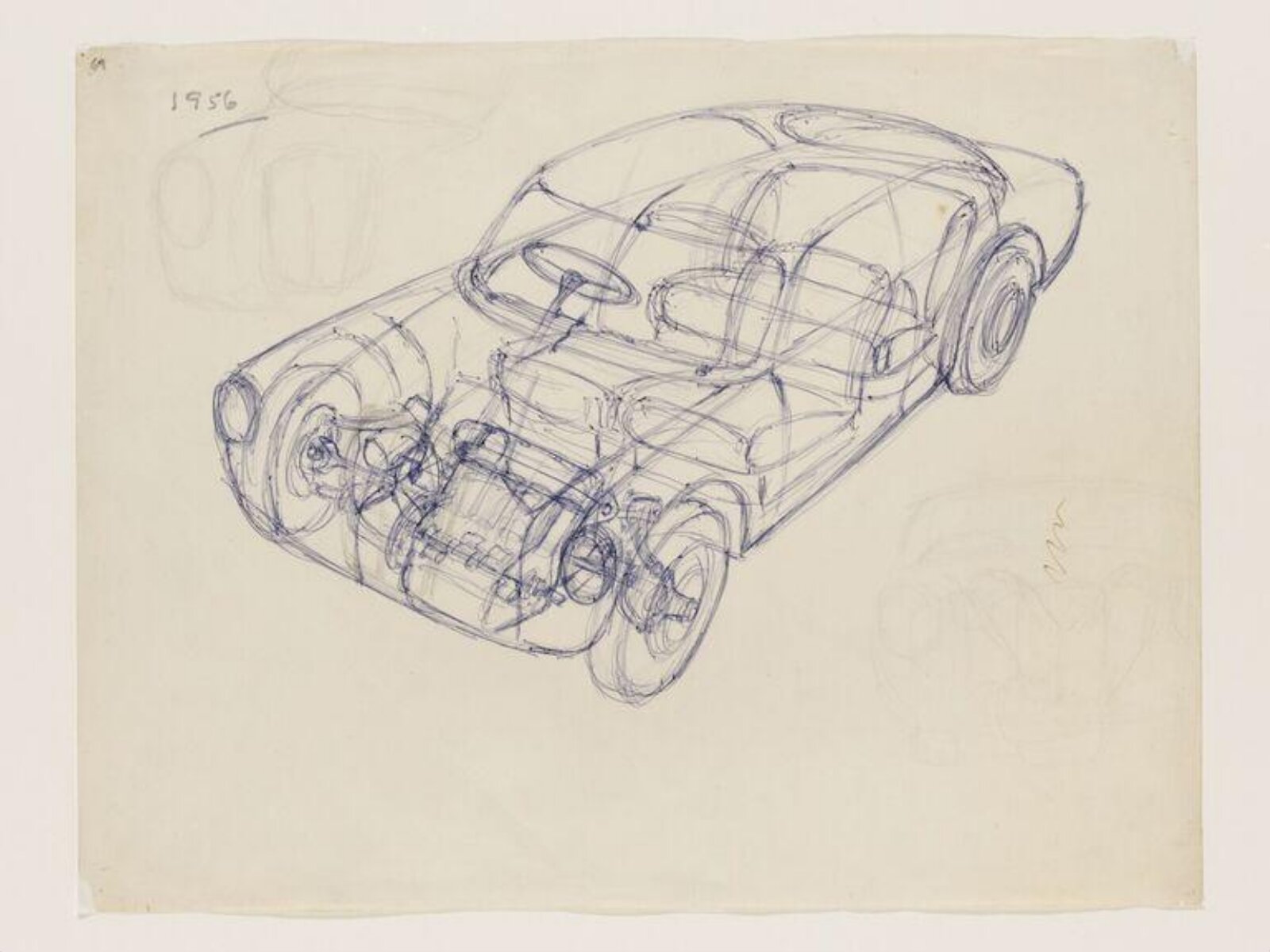 Drawing, Alec Issigonis, 1956