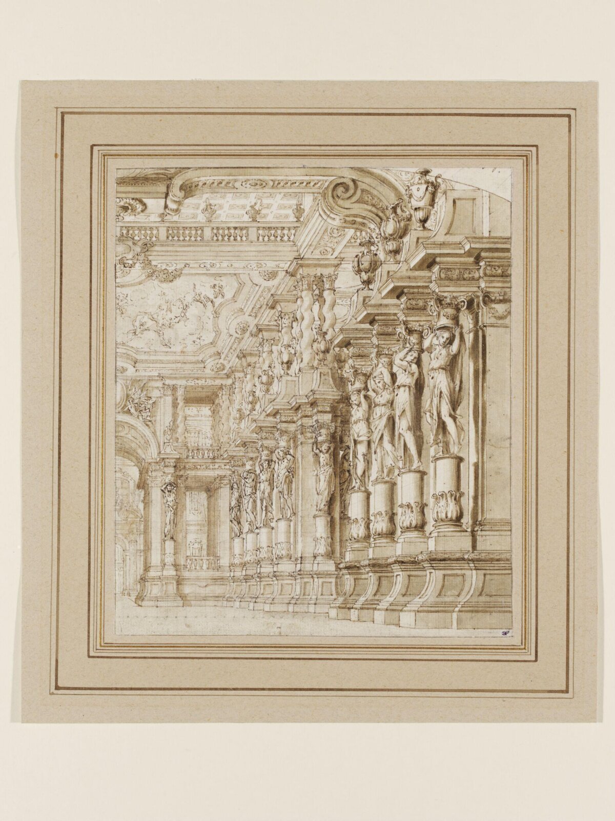 A hall in a palace, Guiseppe Valeriani, 1745