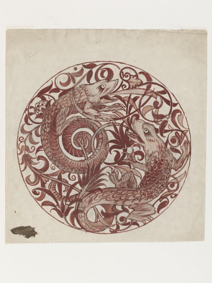 Design for the ruby lustre decoration on a dish image
