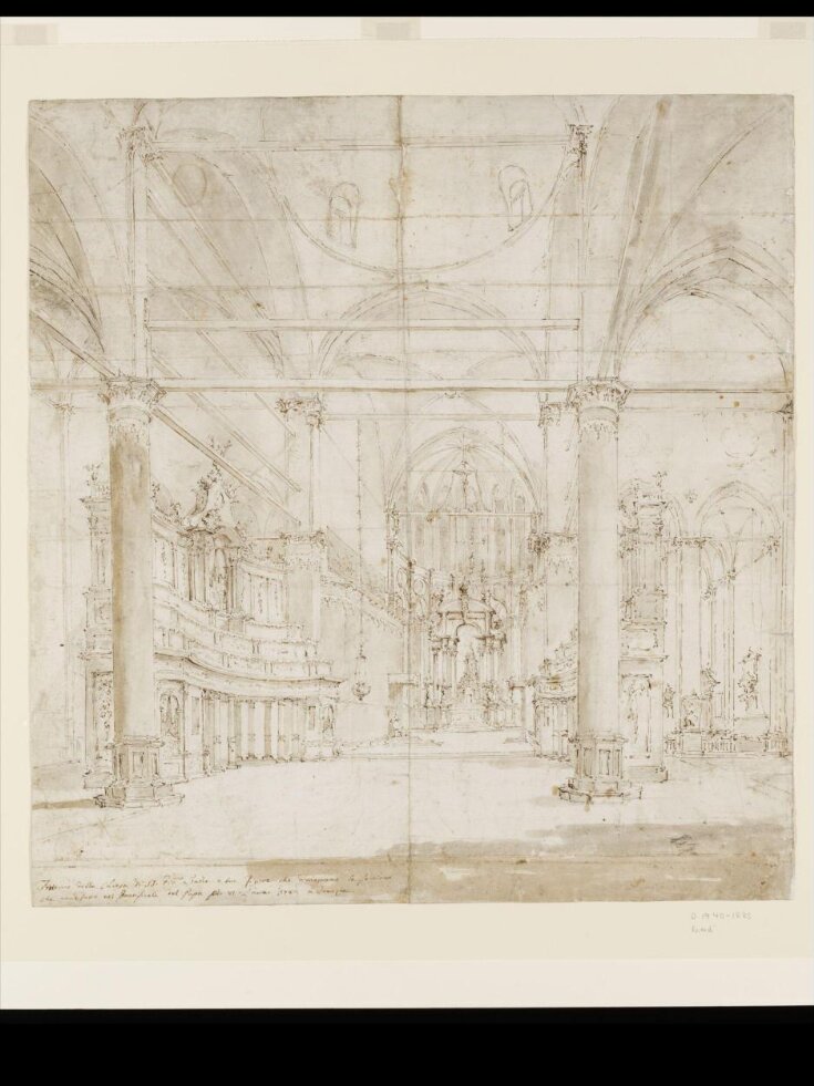 Interior of the SS Giovanni e Paolo in Venice on 16 May 1782, when Pope Pius VI celebrated Mass there