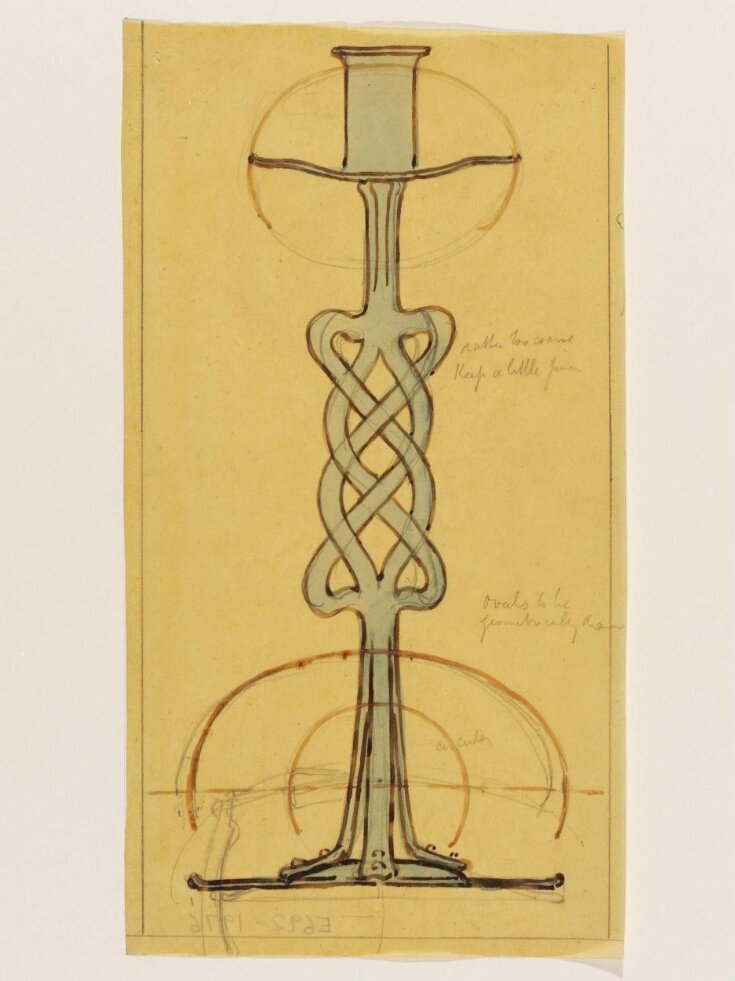 Design for an iron candlestick top image
