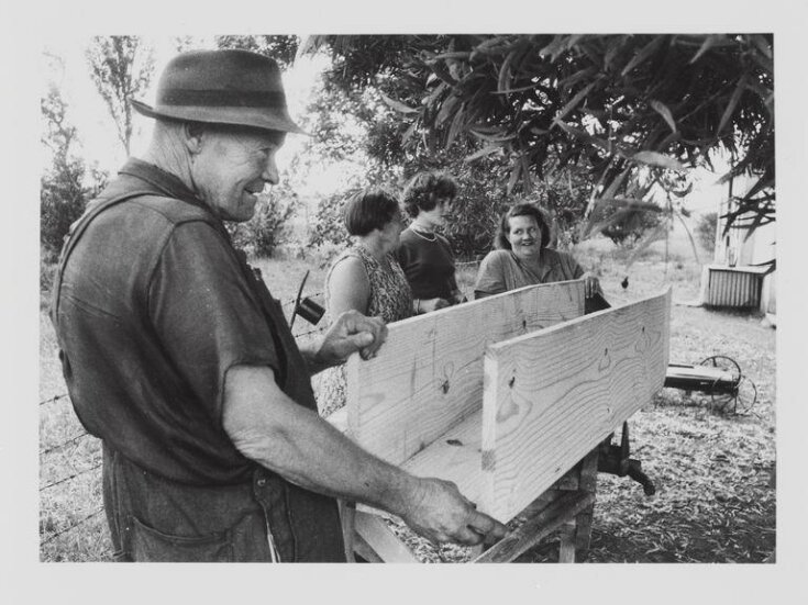 Making a coffin for the body of a neighbour's servant, Bootha Plots, Randfontein, Transvaal (Gauteng) top image