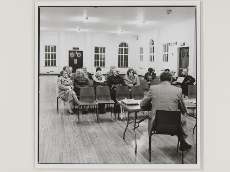 'Committee meeting of the Boksburg branch of the National Party, in the the Town Hall, Boksburg', gelatin silver print by David Goldblatt, 1980. top image