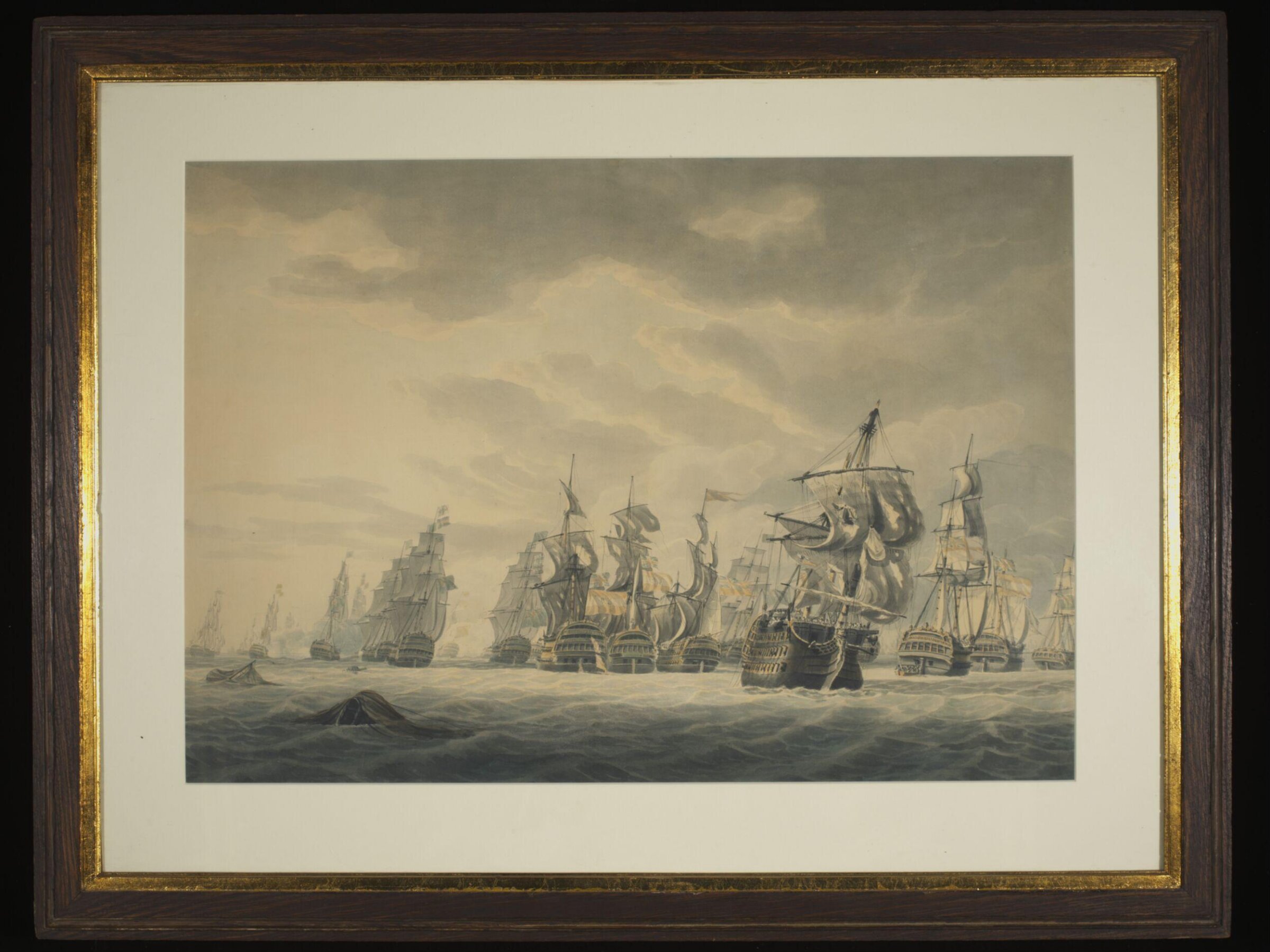 Battle of Cape St. Vincent, Commodore Nelson capturing the San Nicholas and San Josef, Serres, ca. 1797