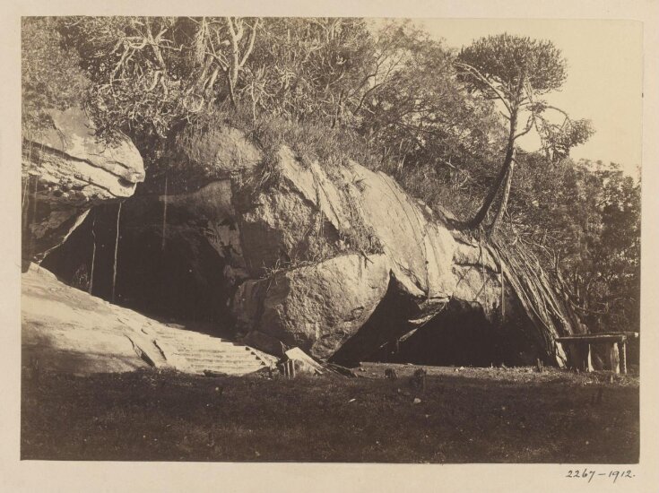 Anuradhapura. Rock caves and ruins of buildings (newly discovered) 1 ½ mile on the present road leading from Anurádhapura to Kurunégala. Note.- Anurádhapura was founded about five centuries before the Christian era. top image