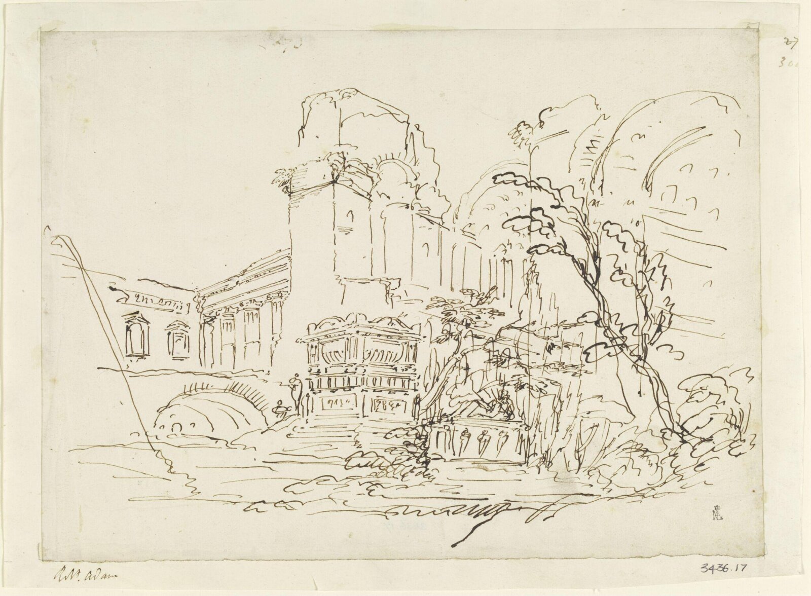 Drawing, Robert Adam, 18th century