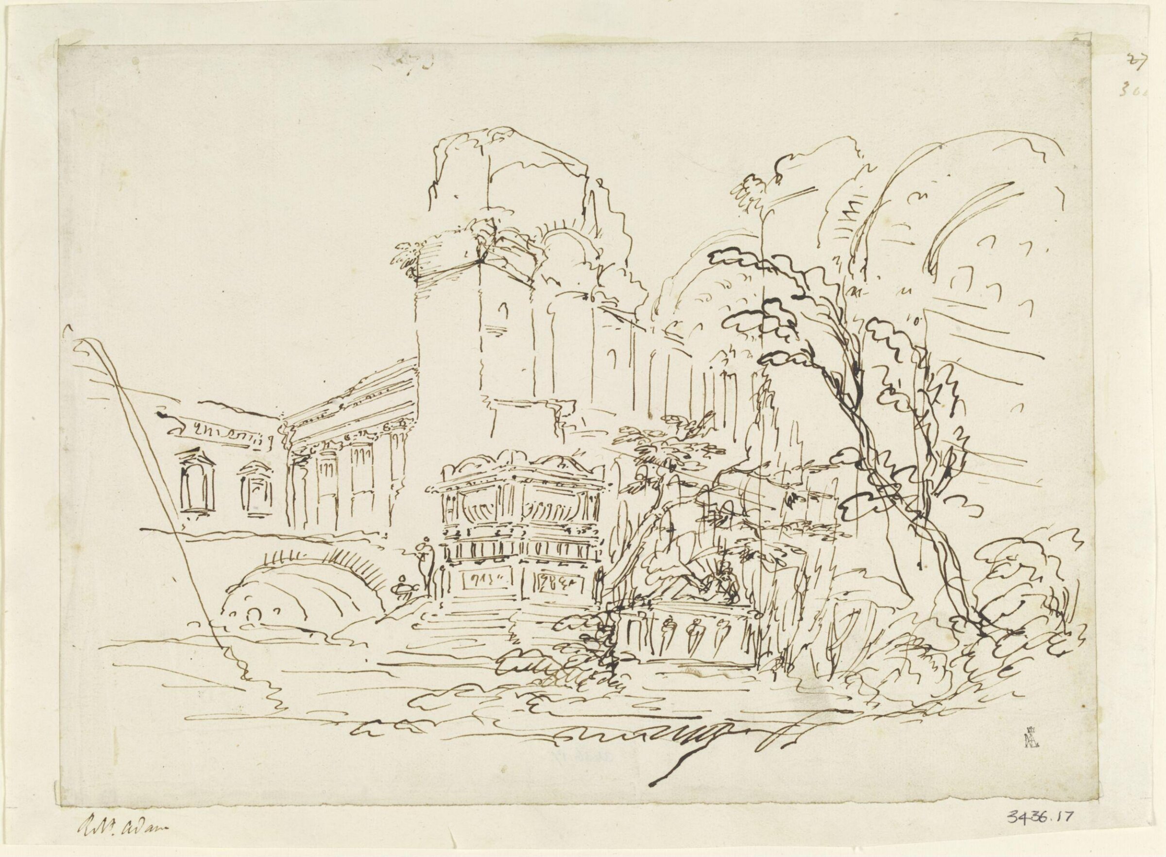 Drawing, Robert Adam, 18th century