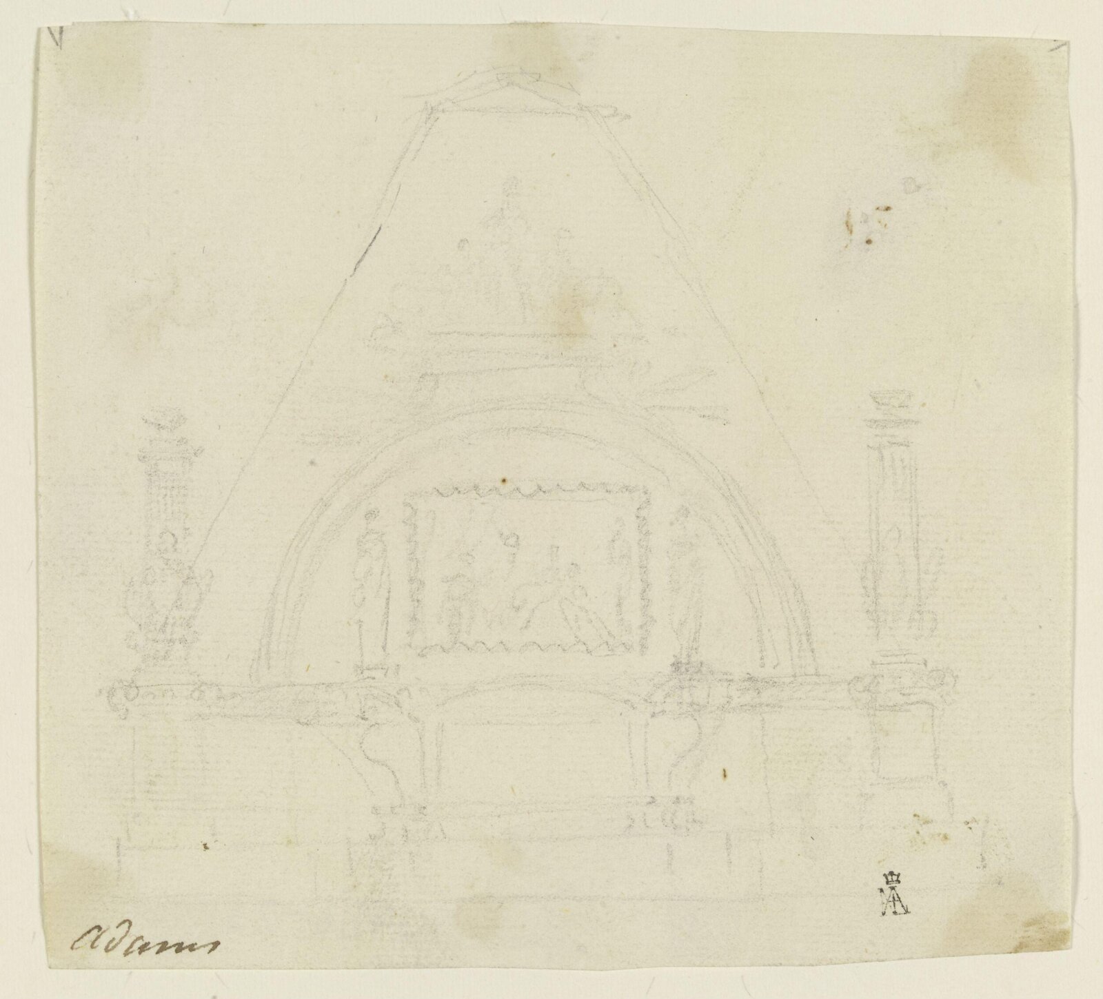Drawing, Robert Adam, 18th century