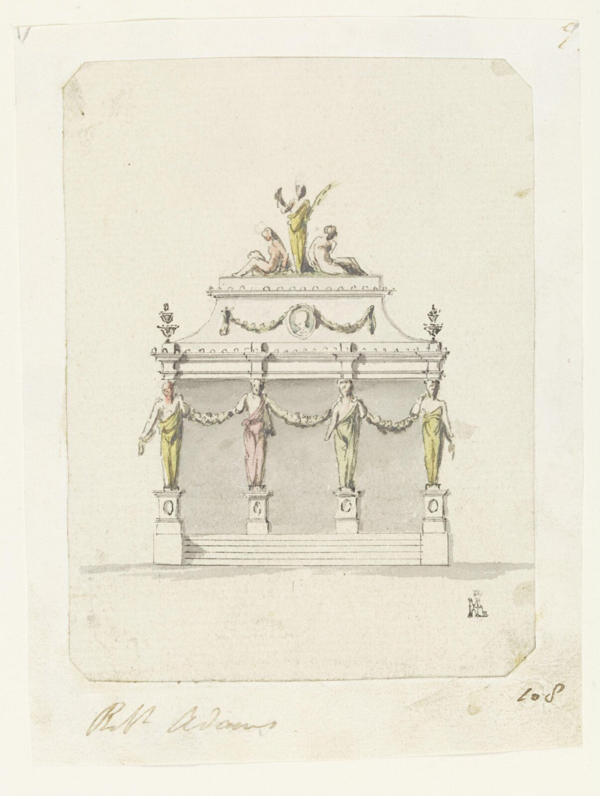 Drawing, Robert Adam, 18th century