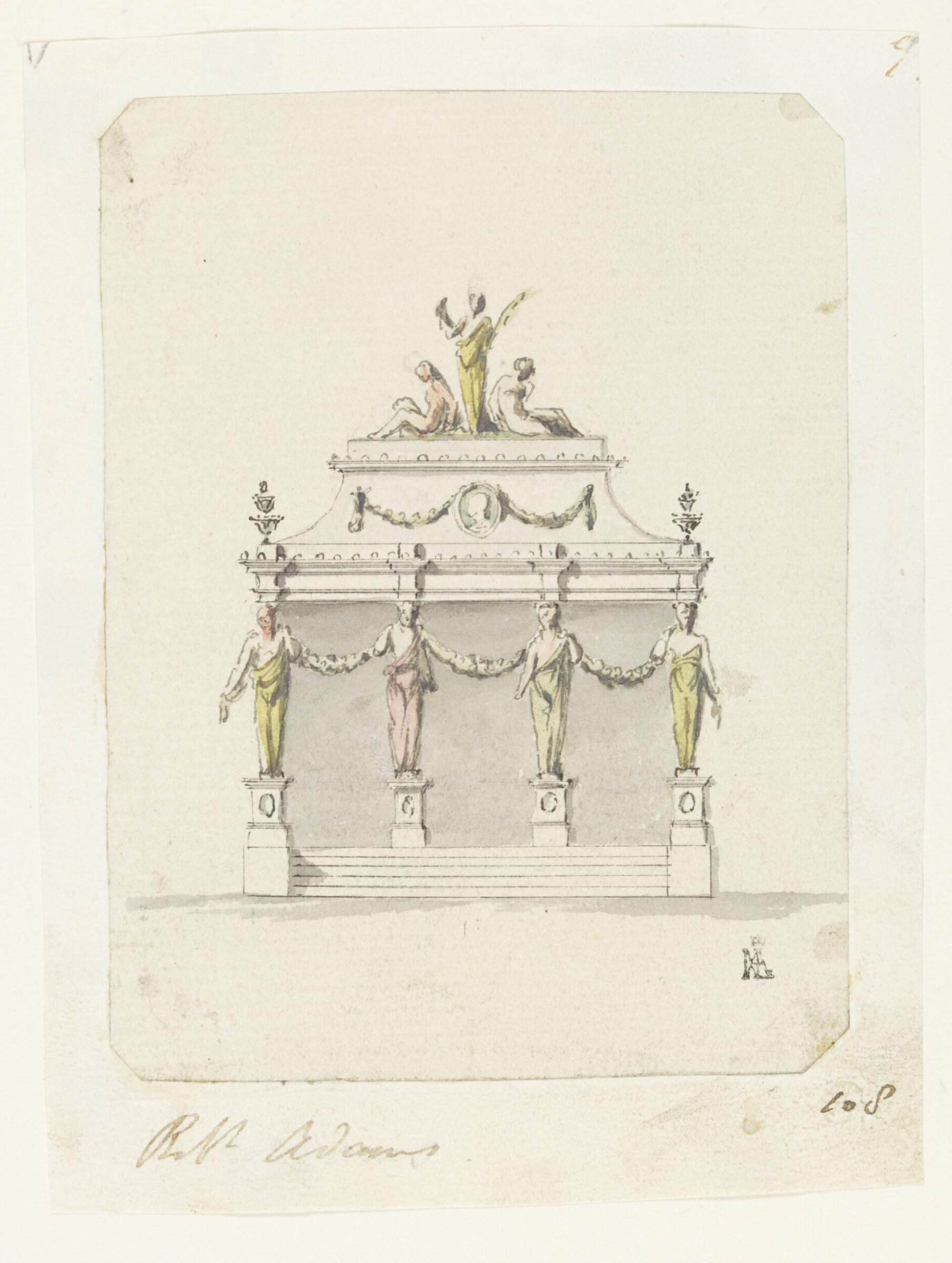 Drawing, Robert Adam, 18th century