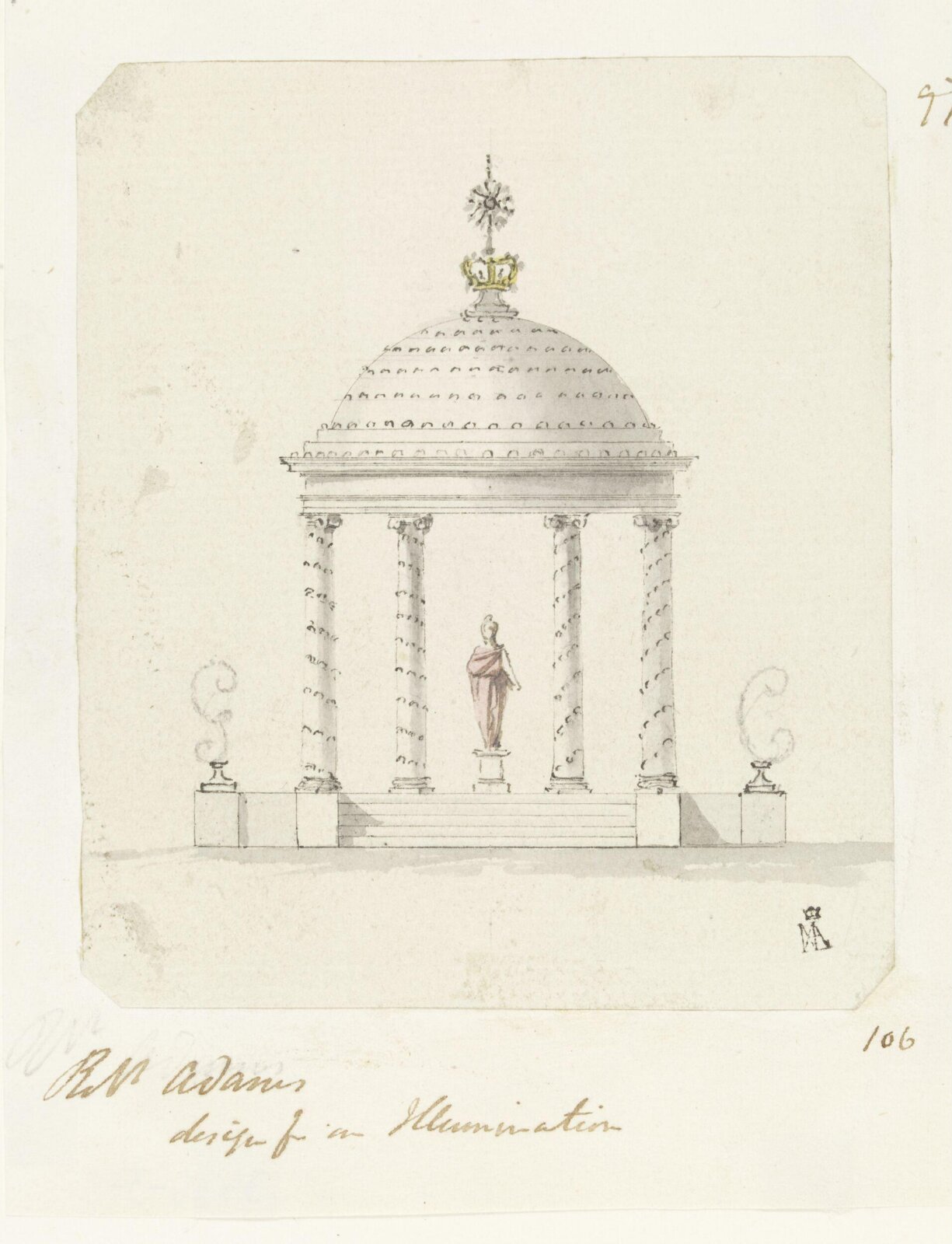 Drawing, Robert Adam, 18th century