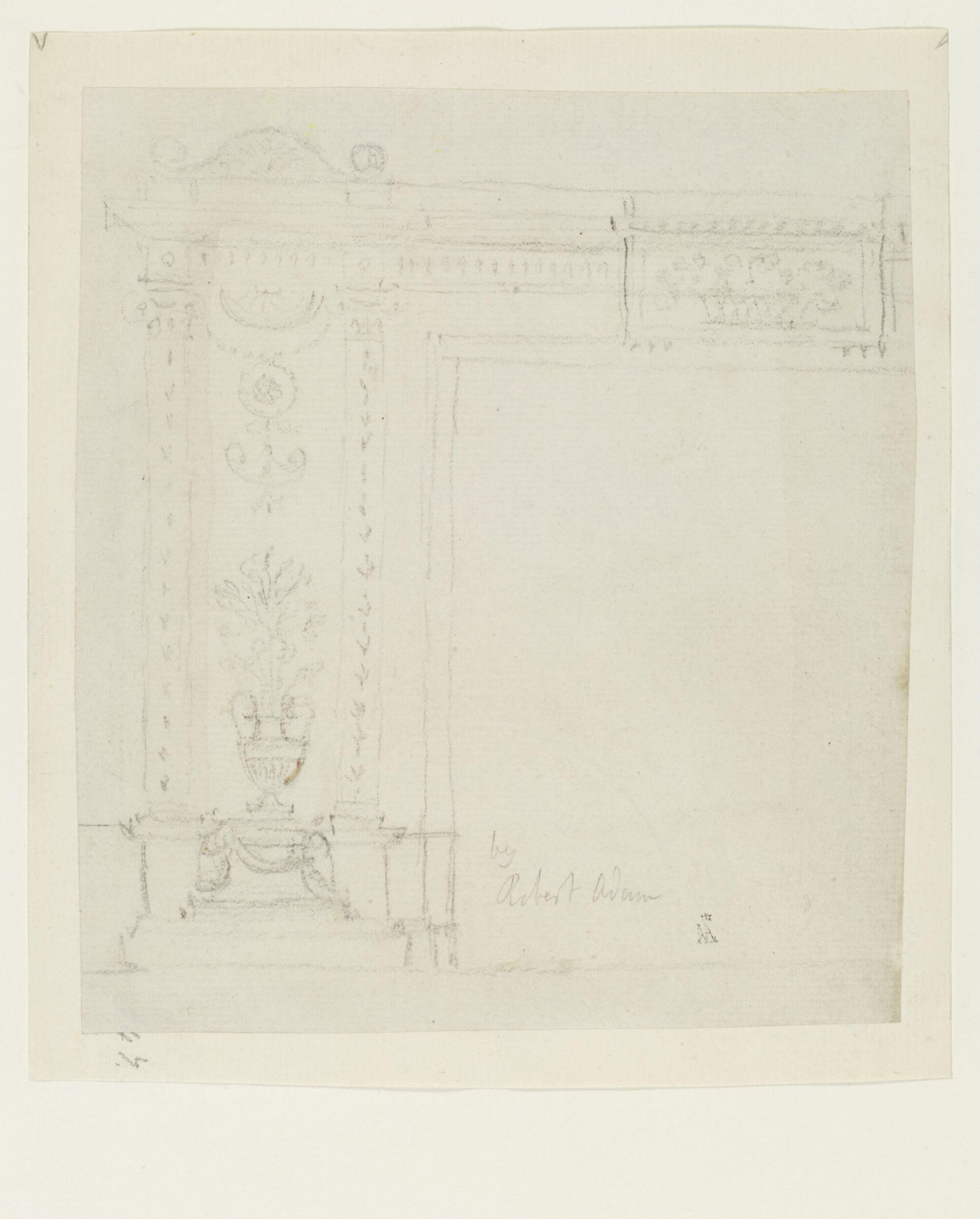 Drawing, Robert Adam, 18th century