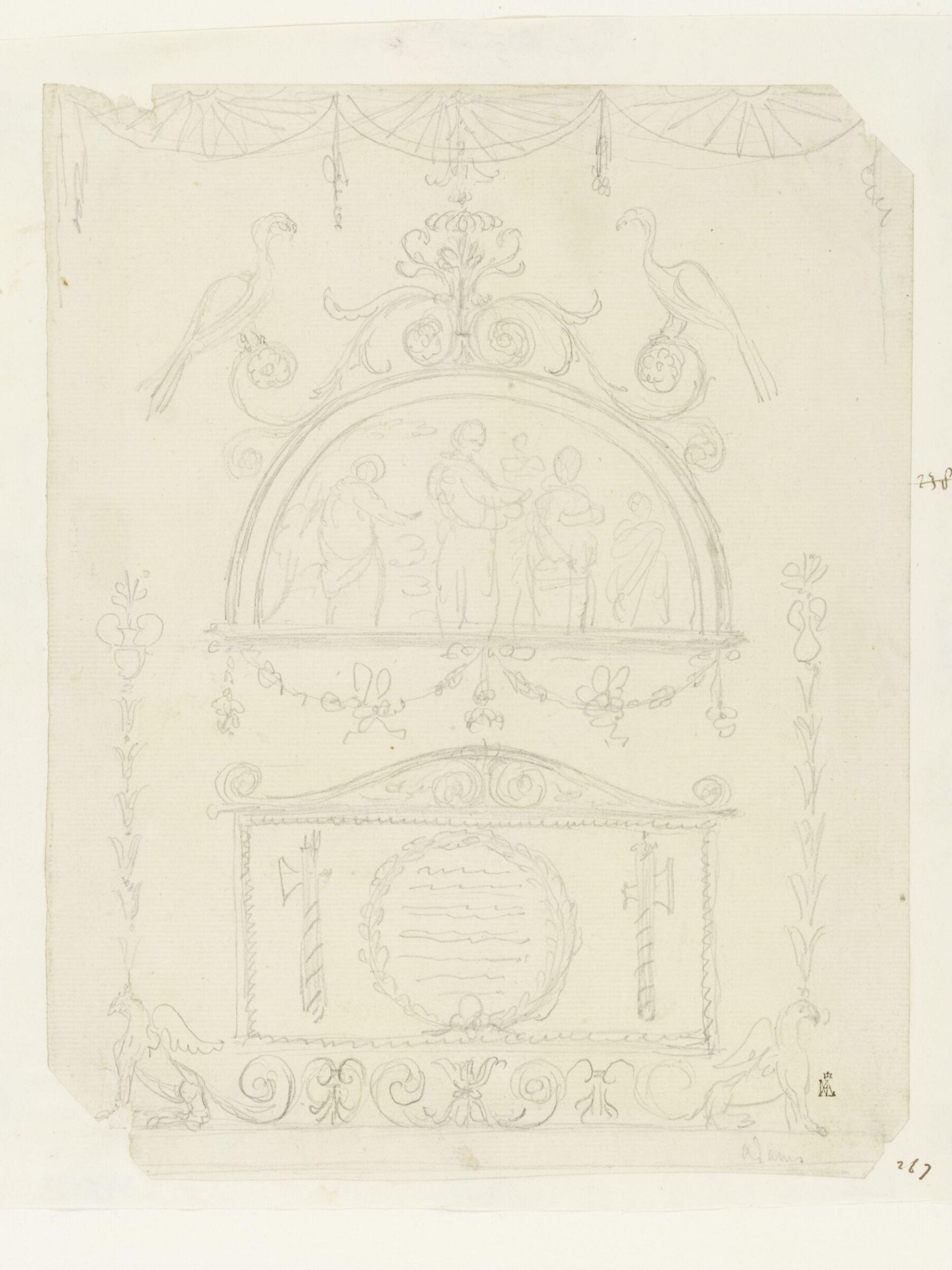 Drawing, Robert Adam, 18th century