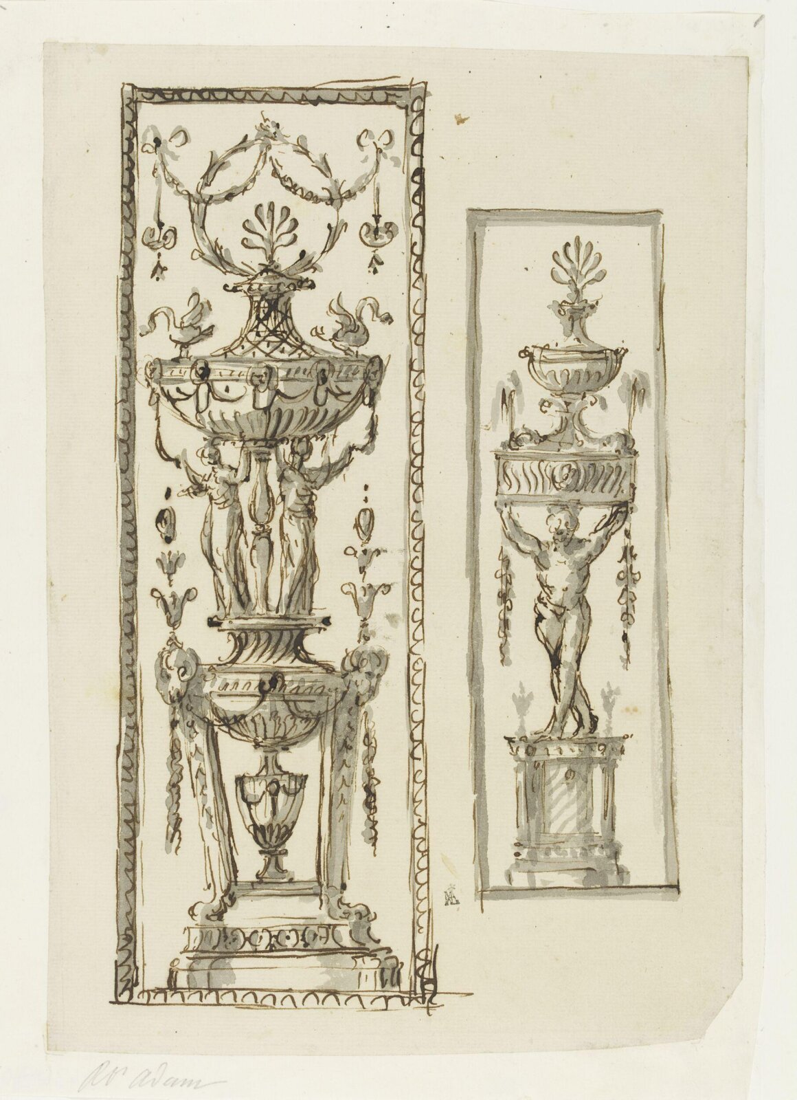Drawing, Robert Adam, 18th century