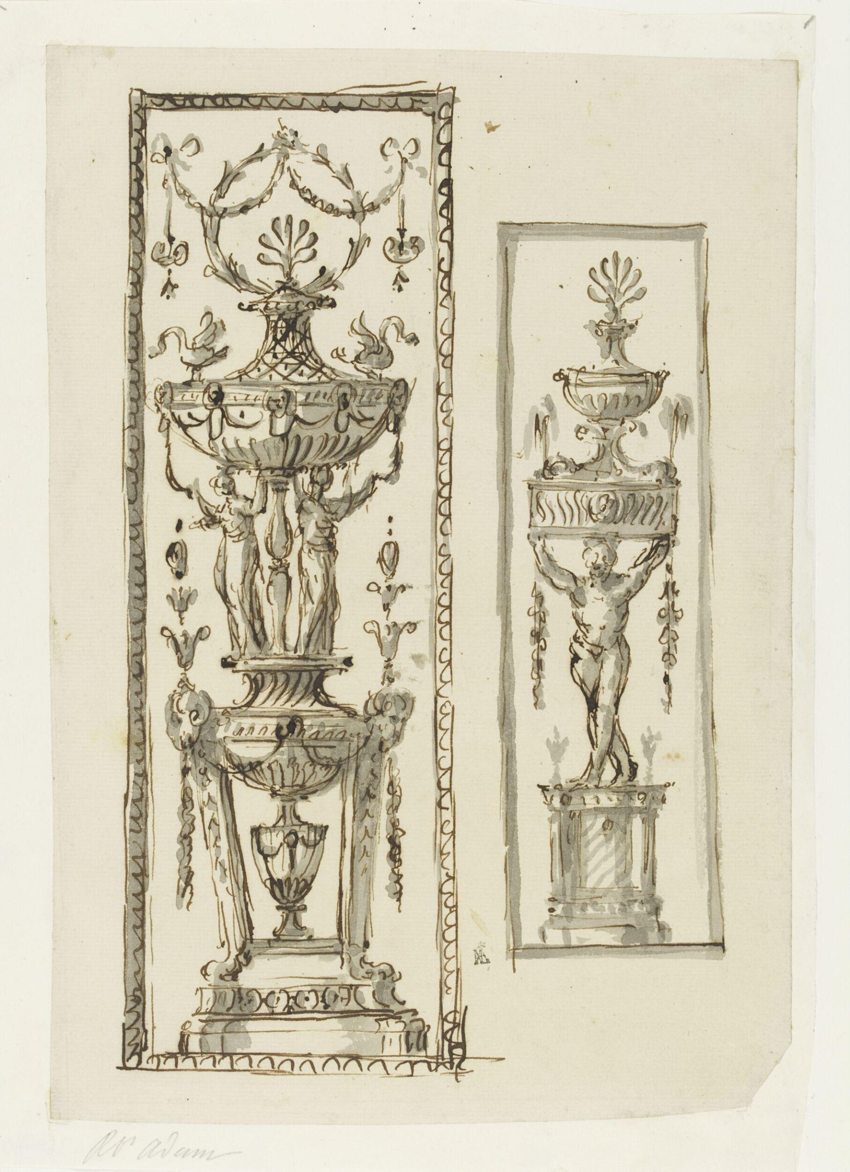 Drawing, Robert Adam, 18th century