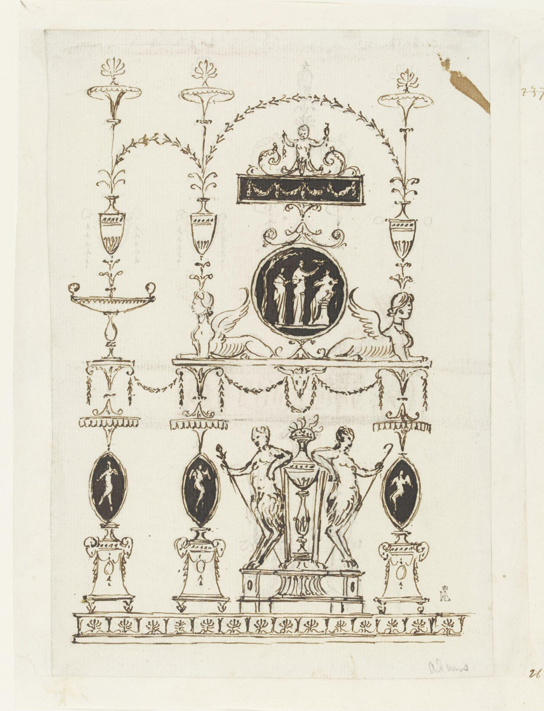 Drawing, Robert Adam, 18th century