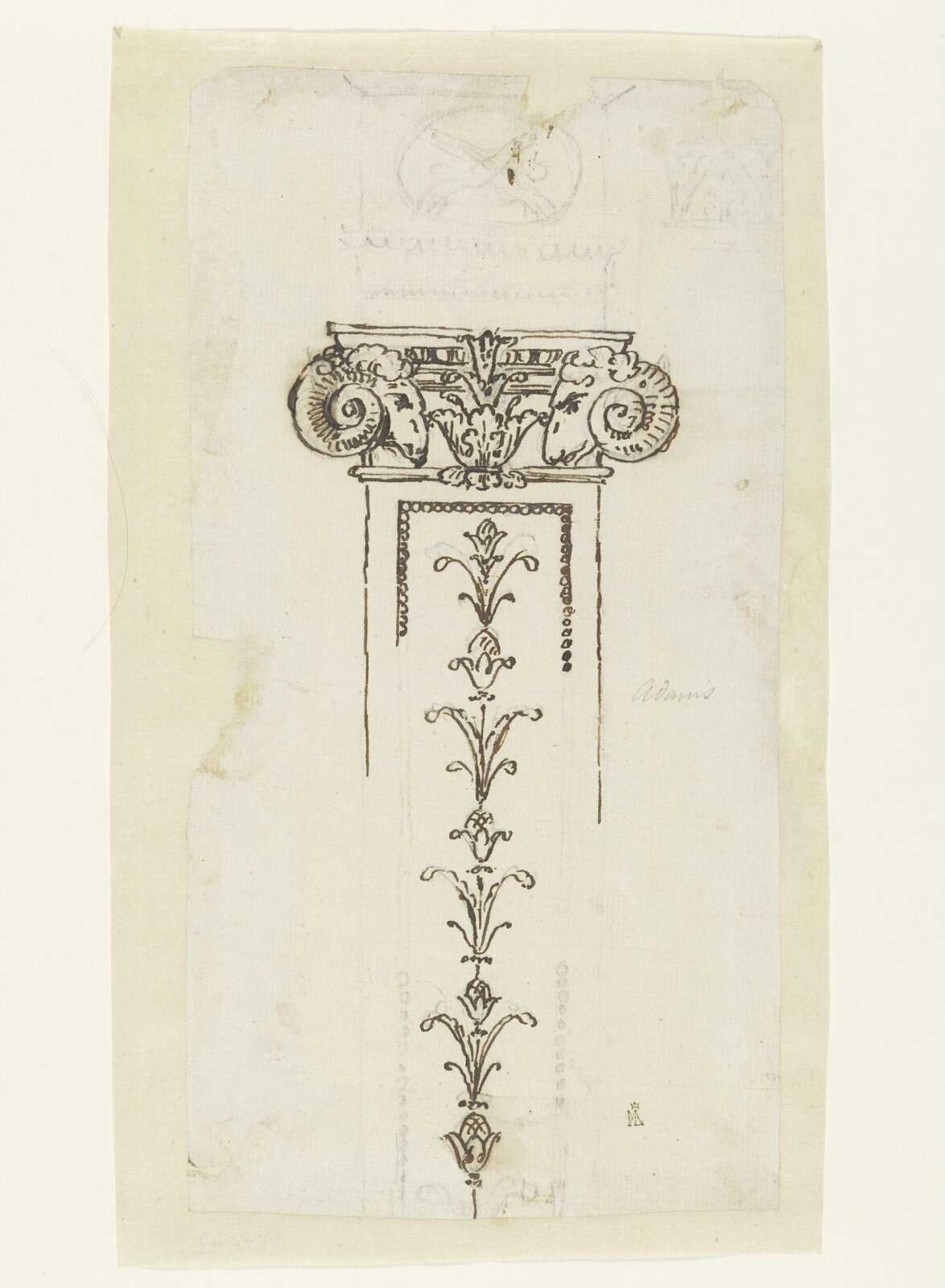 Drawing, Robert Adam, 18th century