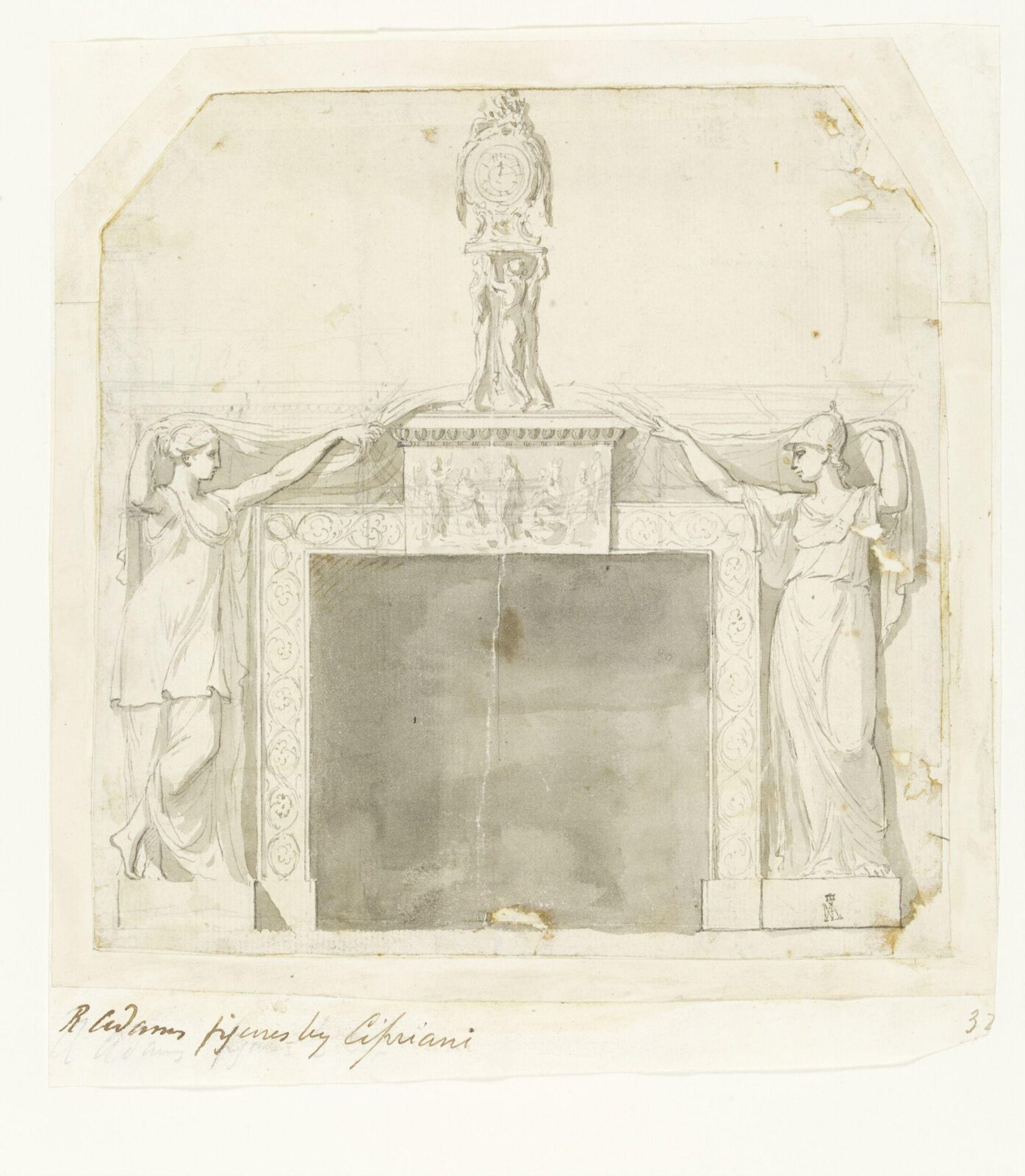 Drawing, Robert Adam, 18th century