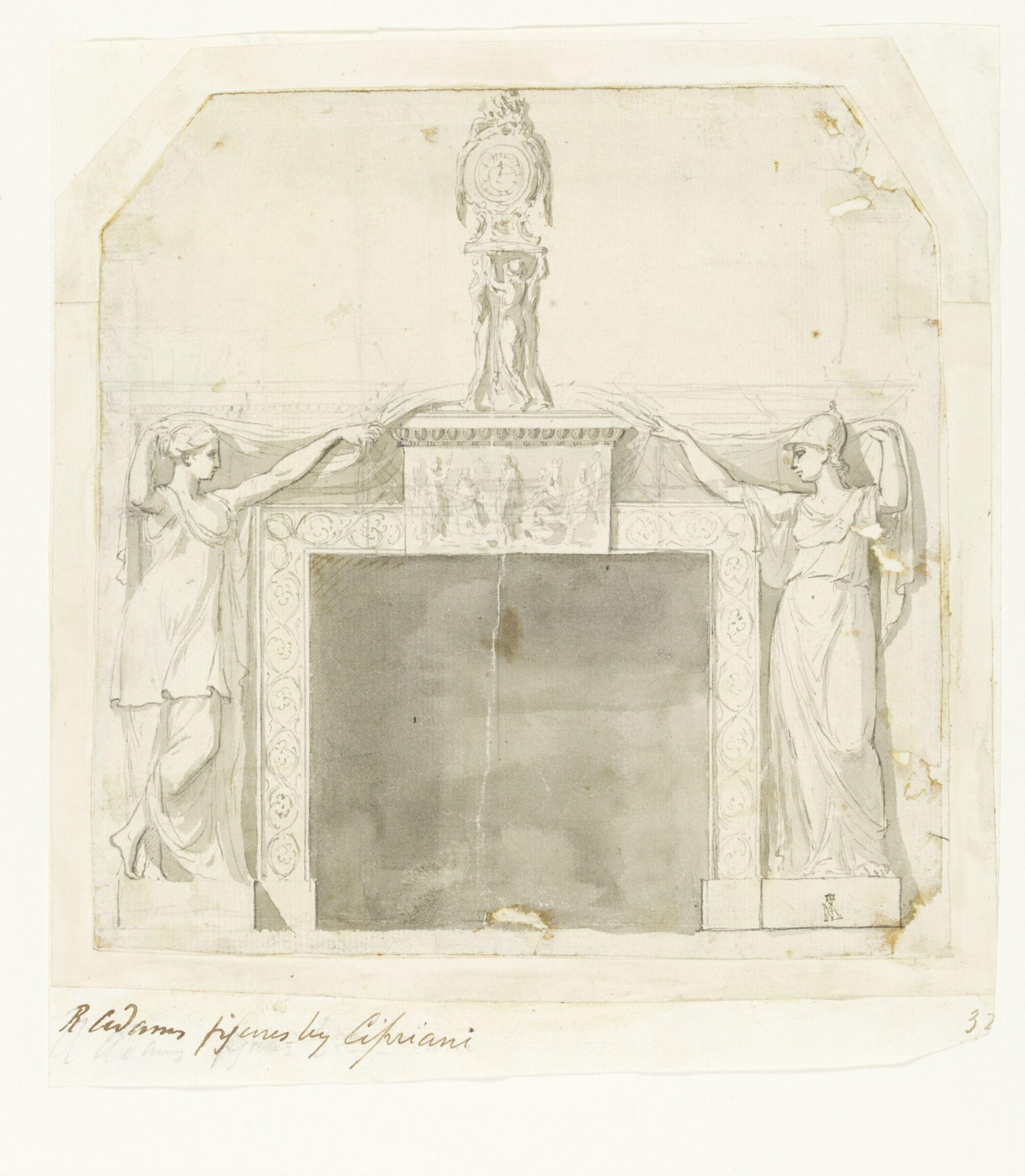 Drawing, Robert Adam, 18th century