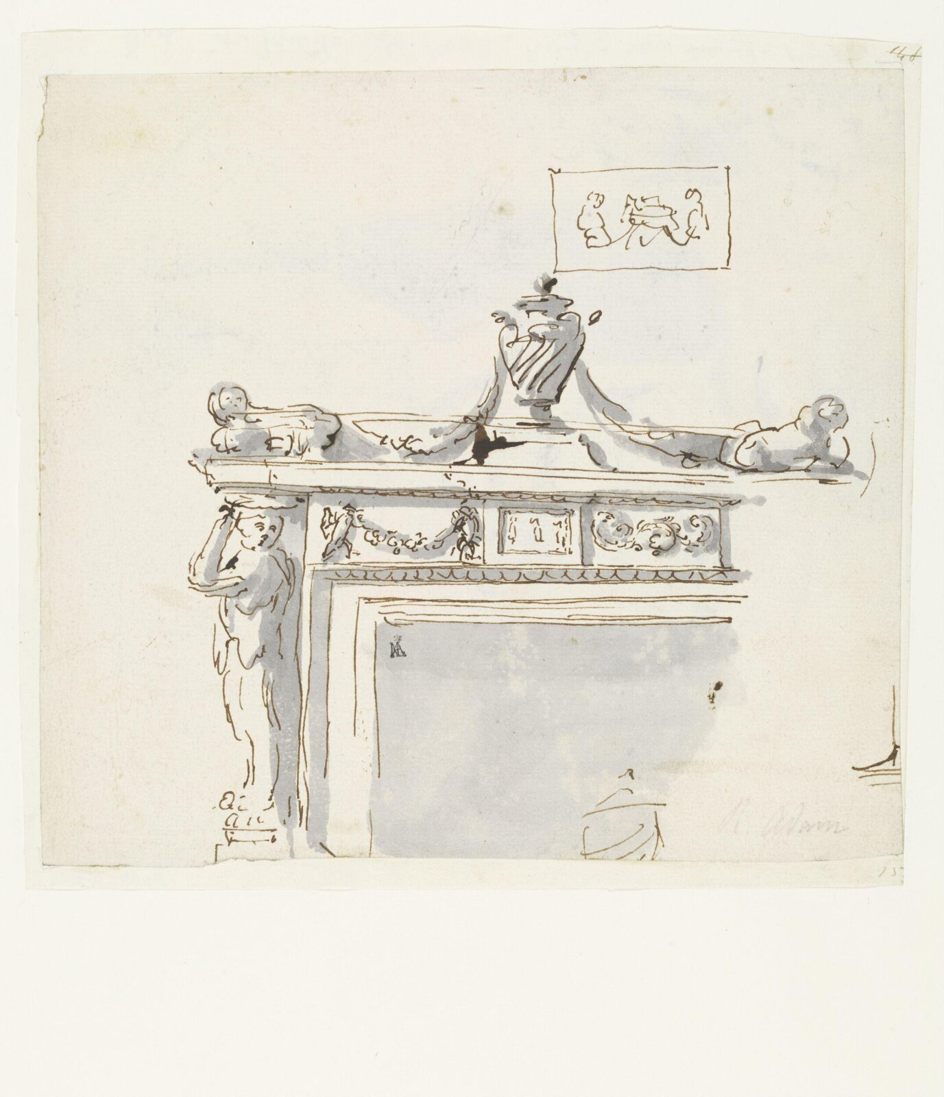 Drawing, Robert Adam, 18th century