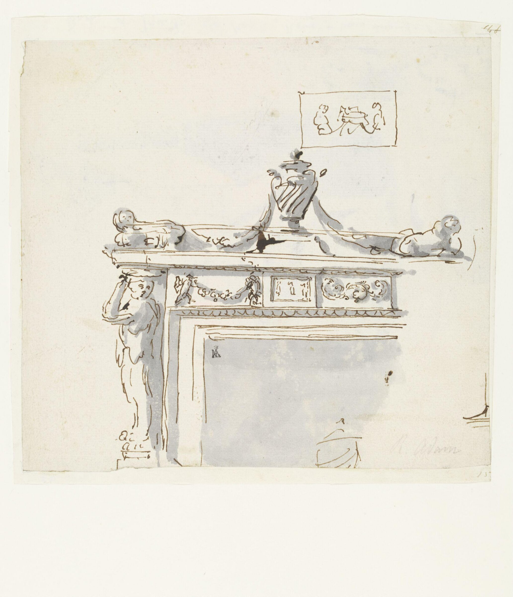 Drawing, Robert Adam, 18th century