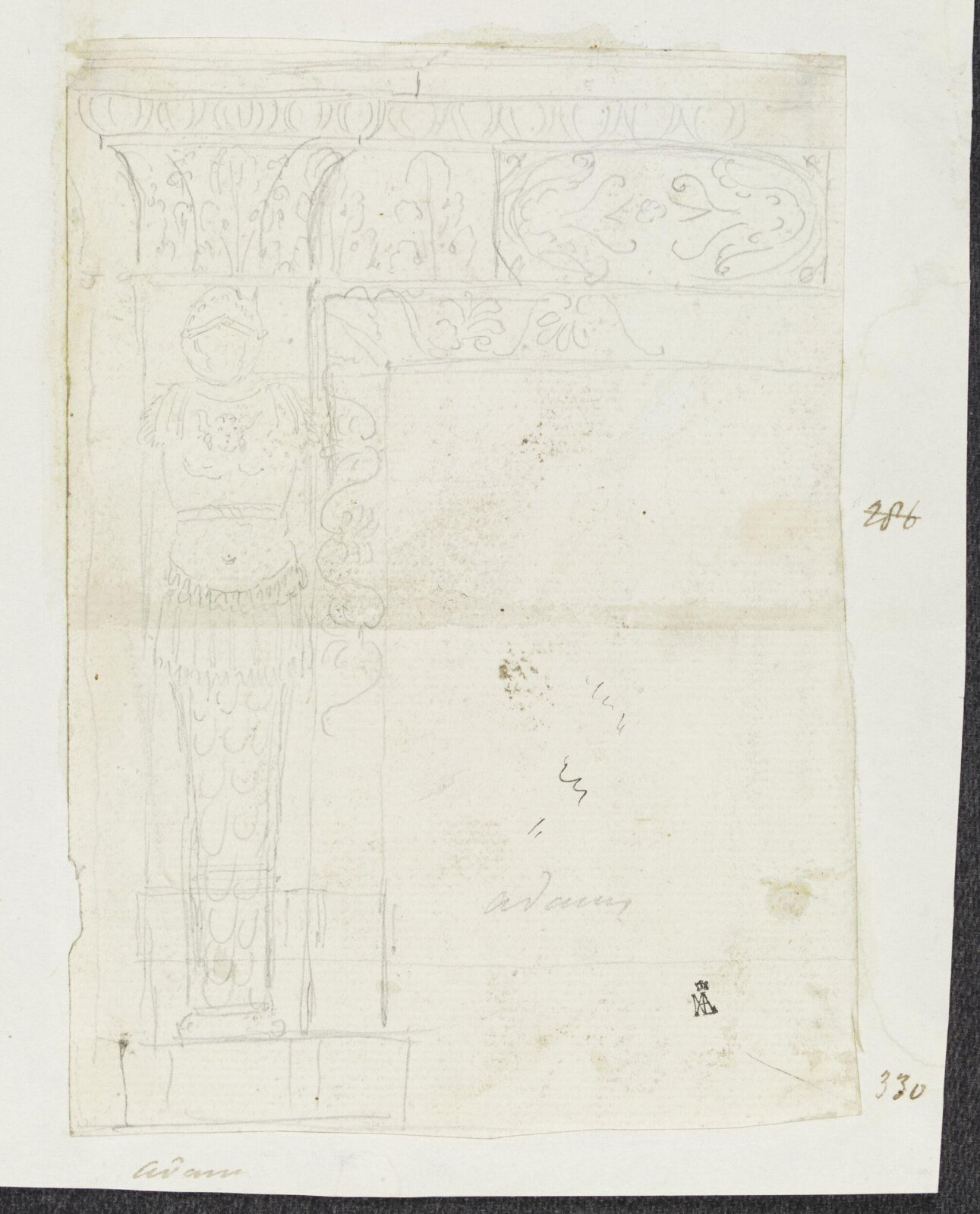 Drawing, Robert Adam, 18th century
