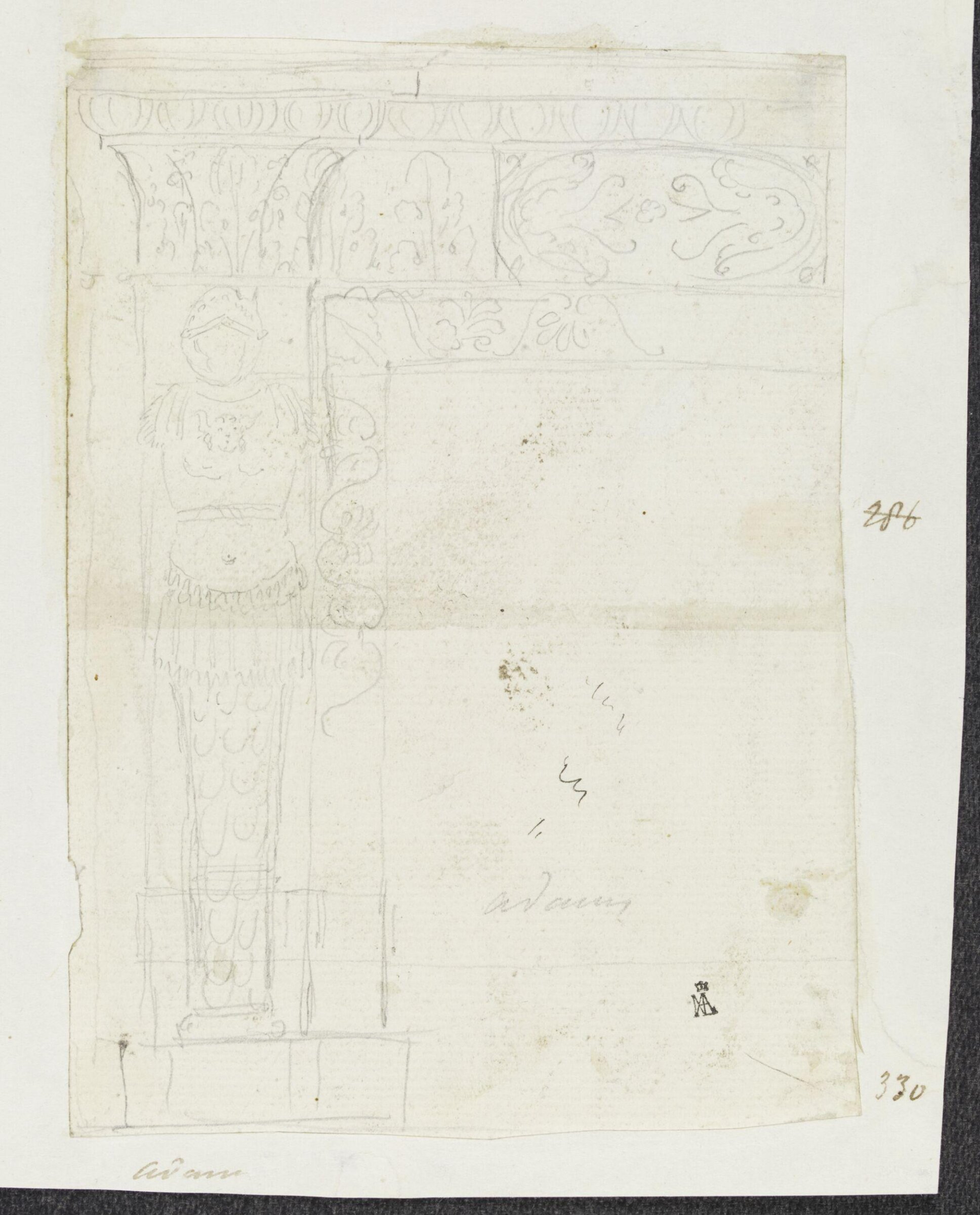Drawing, Robert Adam, 18th century