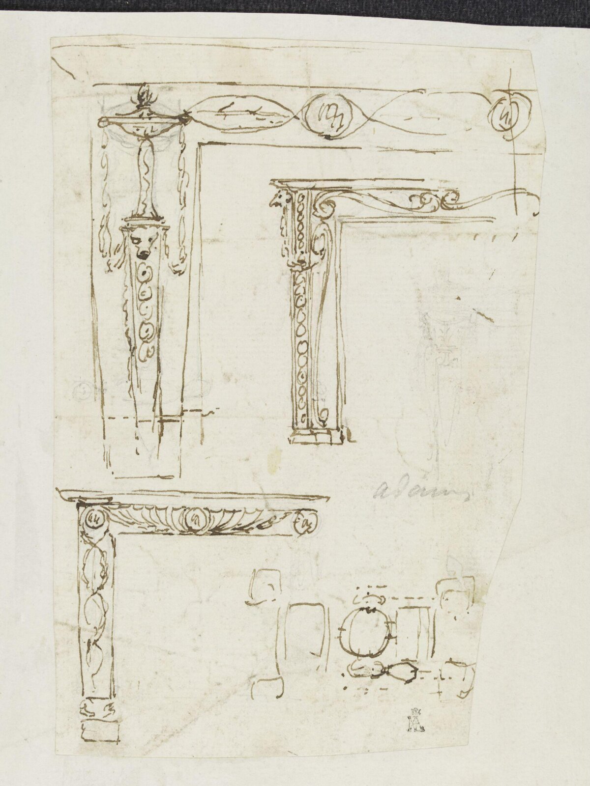 Drawing, Robert Adam, 18th century