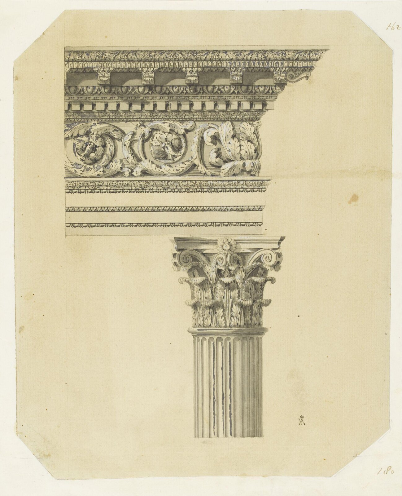 Drawing, Robert Adam, ca. 1754