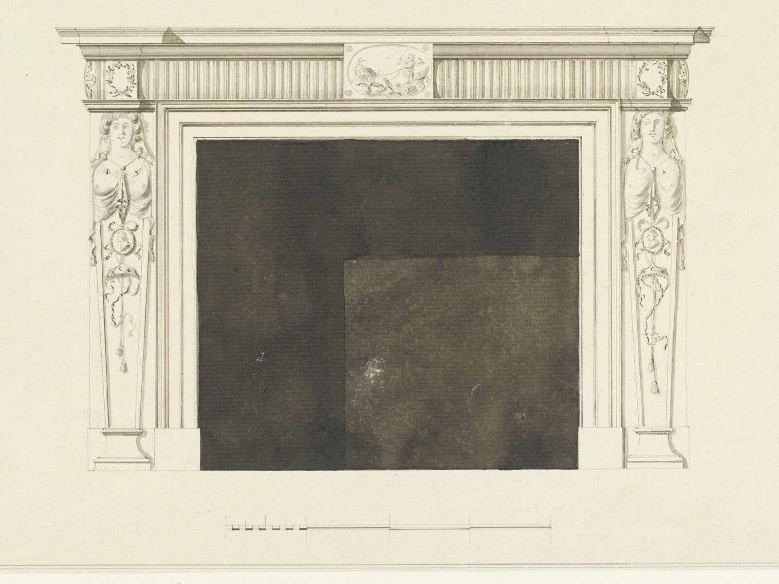 Drawing, Robert Adam, 1775