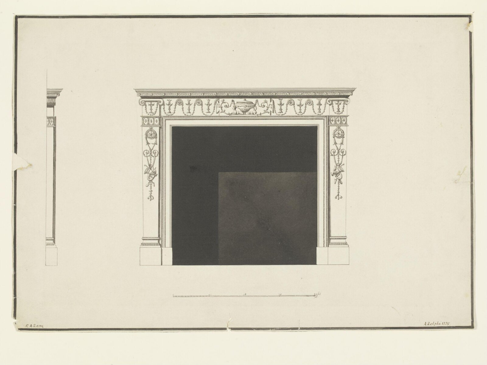 Drawing, Robert Adam, 1775
