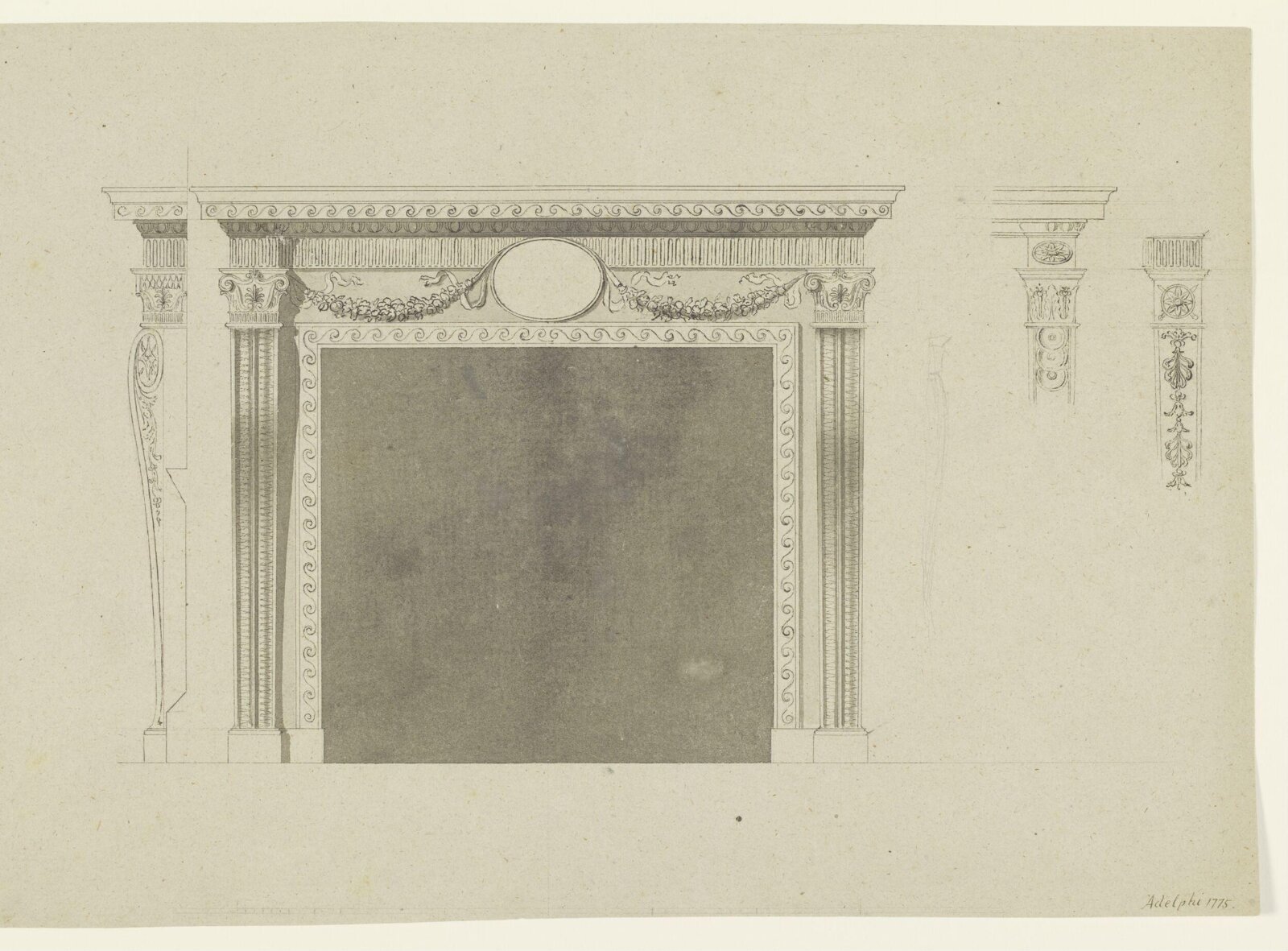 Drawing, Robert Adam, 1775